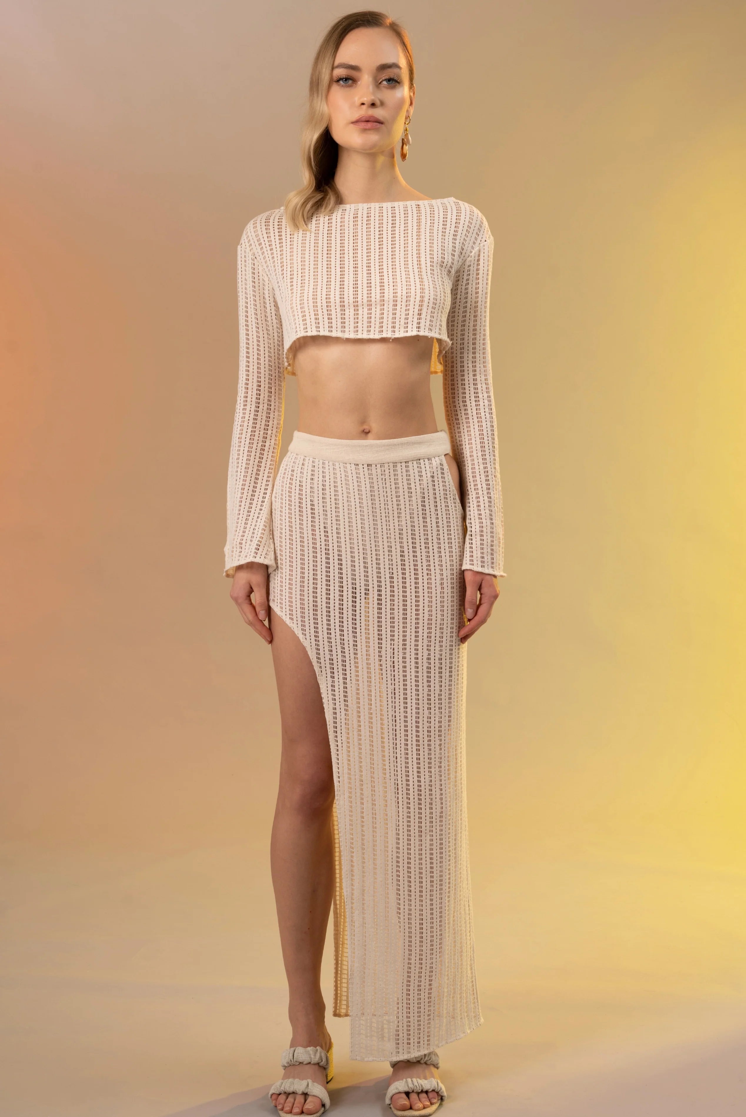 Haut crochet manches longues