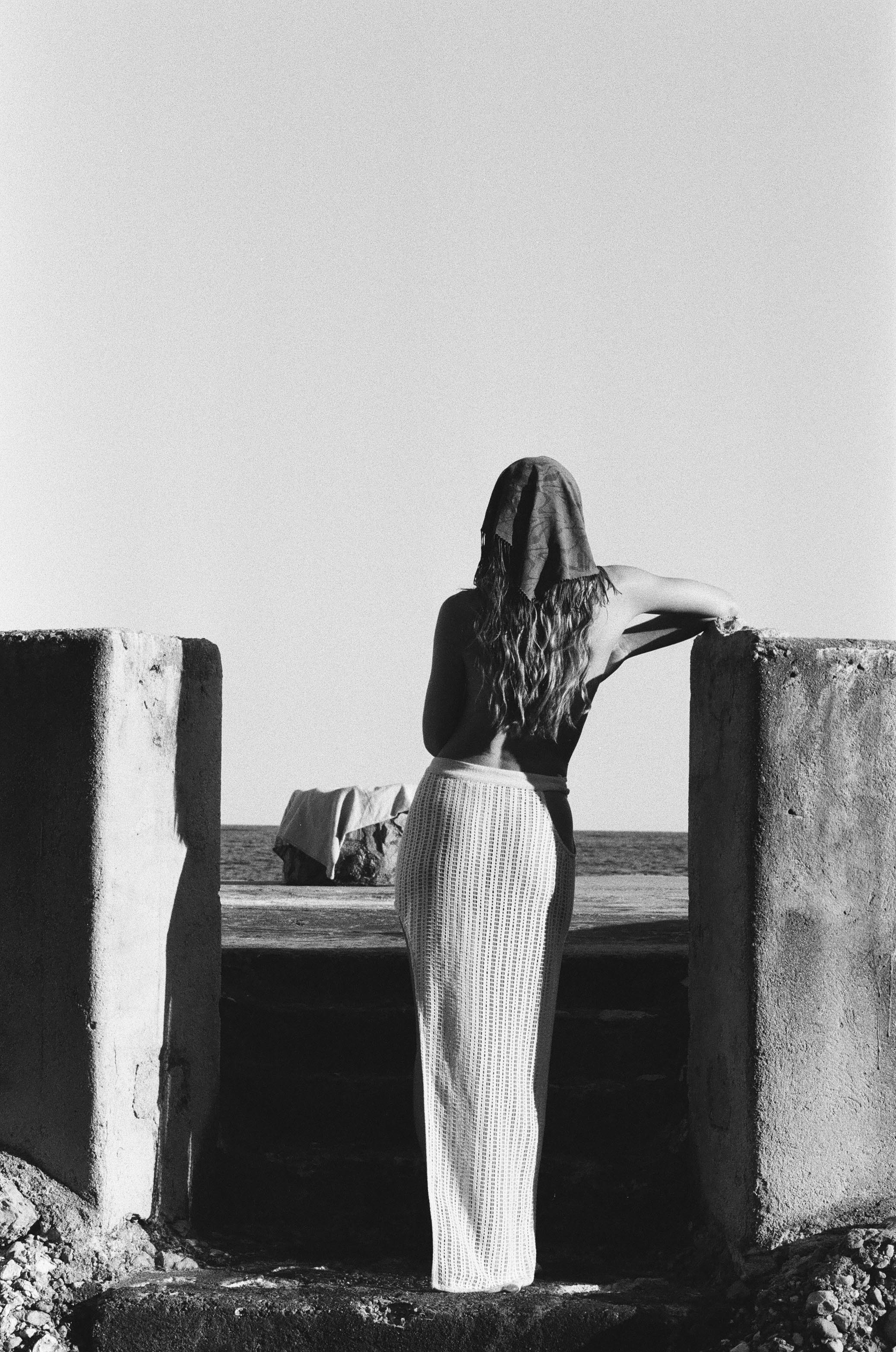 Jupe en crochet crème