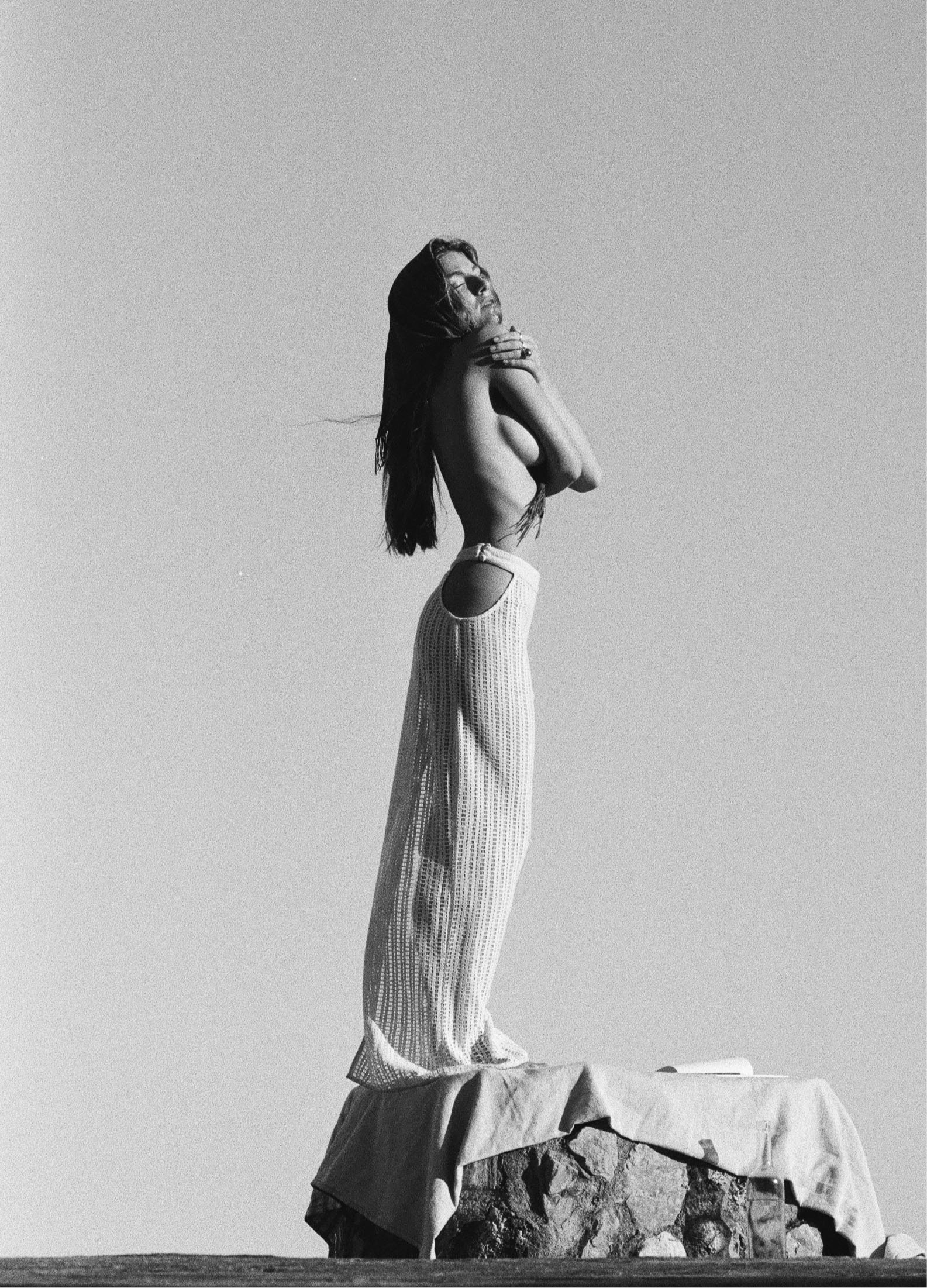 Jupe en crochet crème