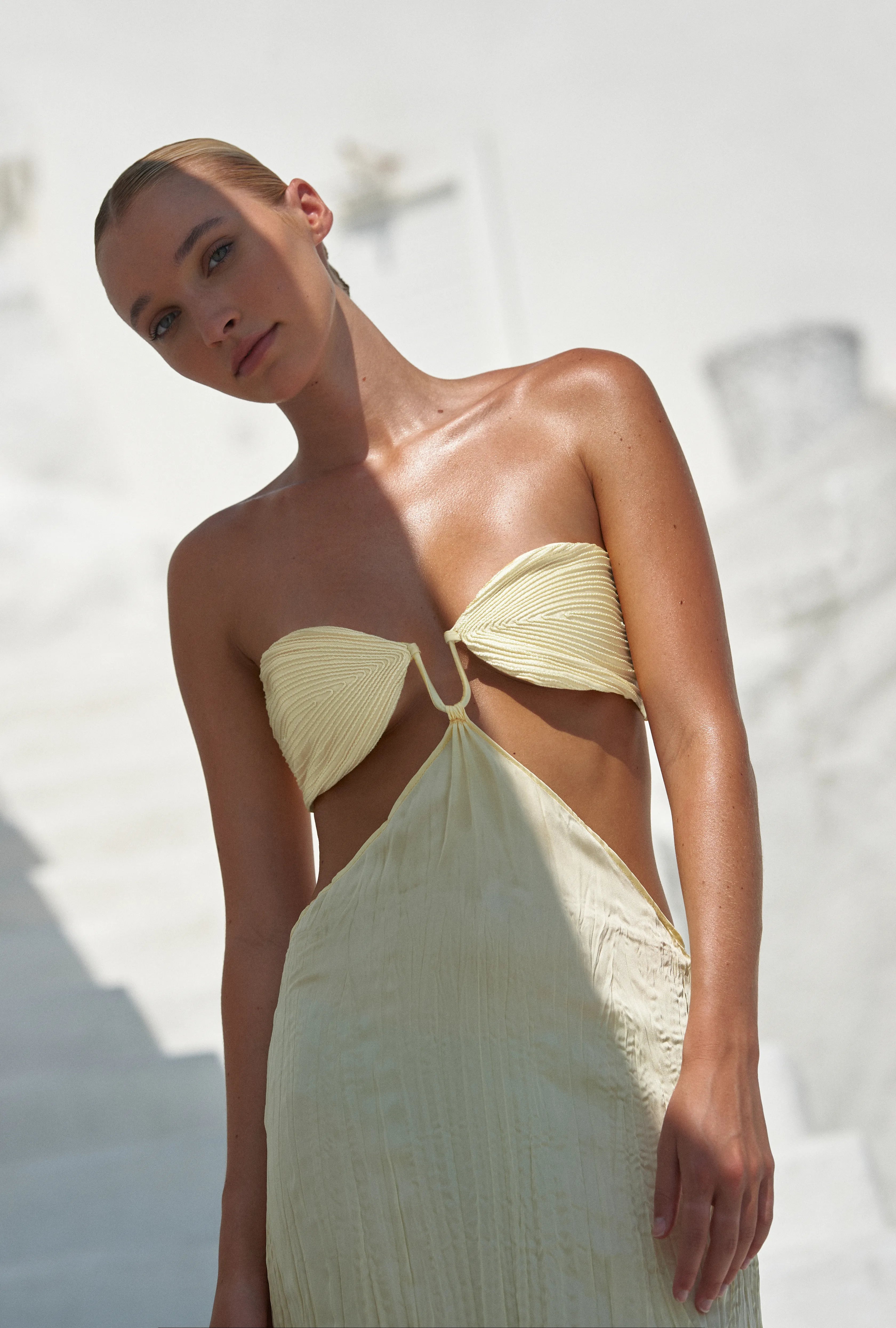 Robe longue en satin Voila