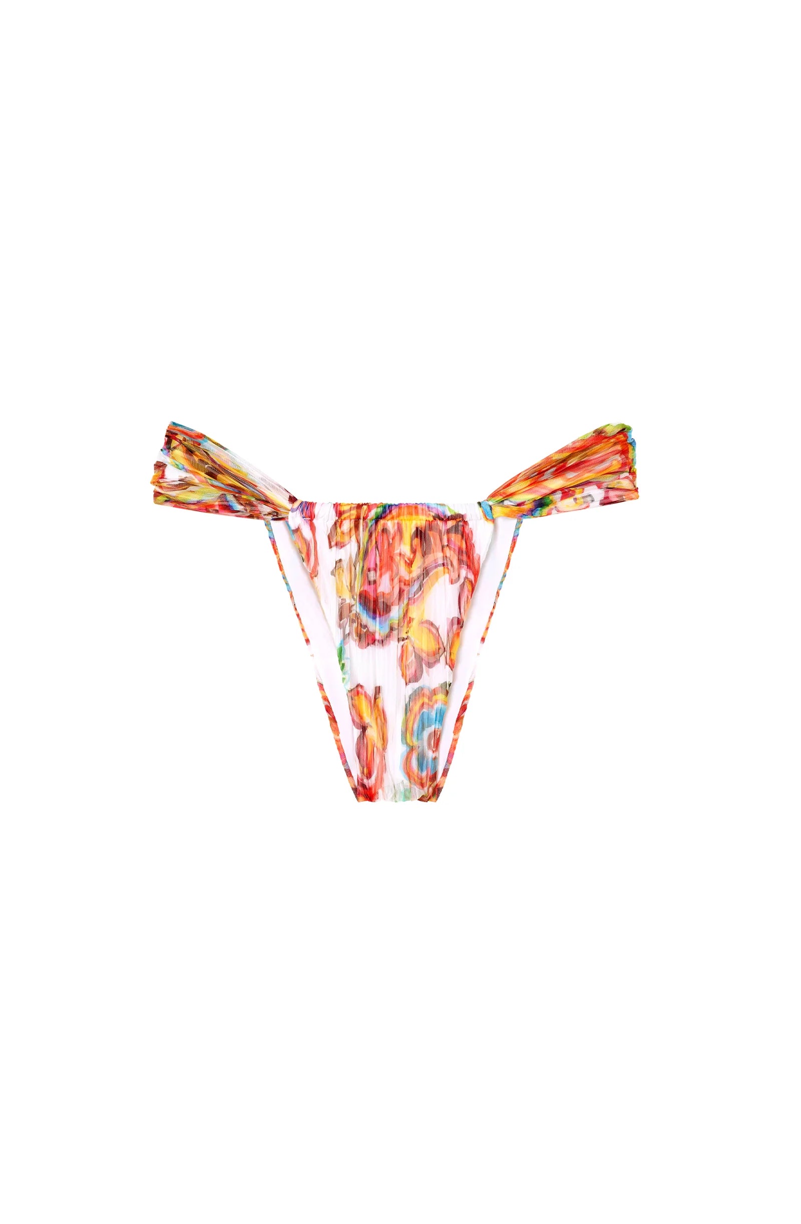 Paisley print triangle bikini bottoms
