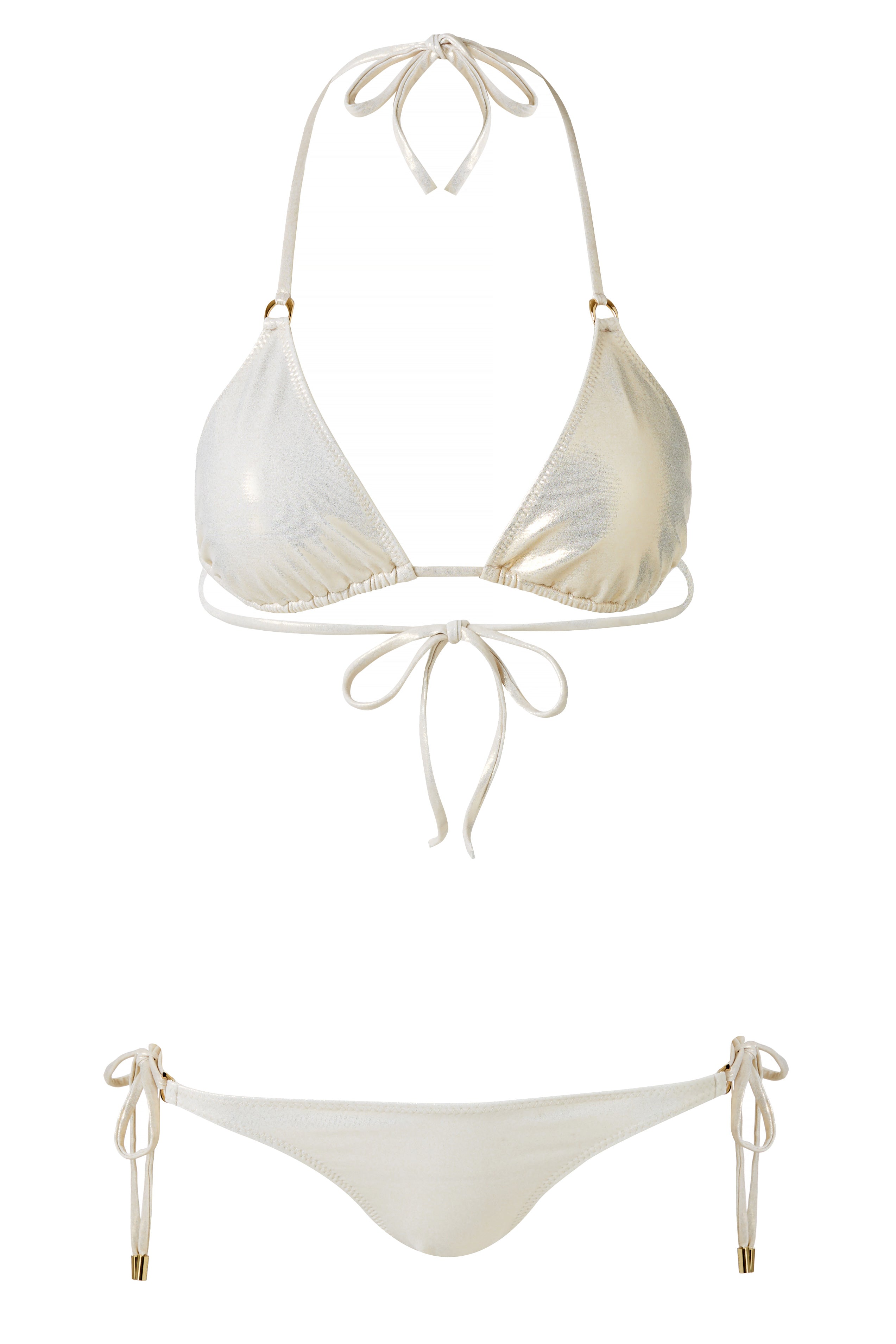 Bikini triangle métallisé