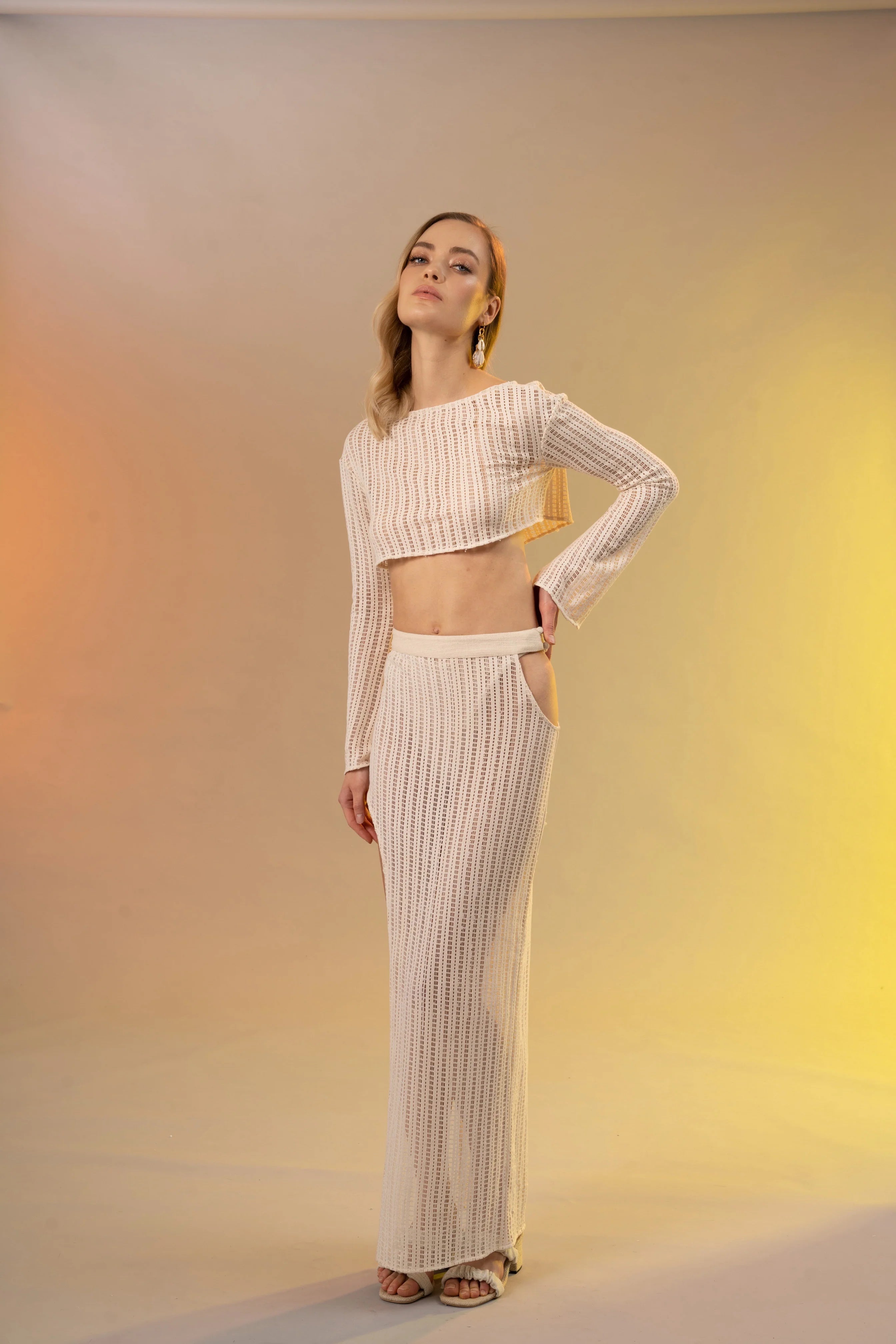 Haut crochet manches longues