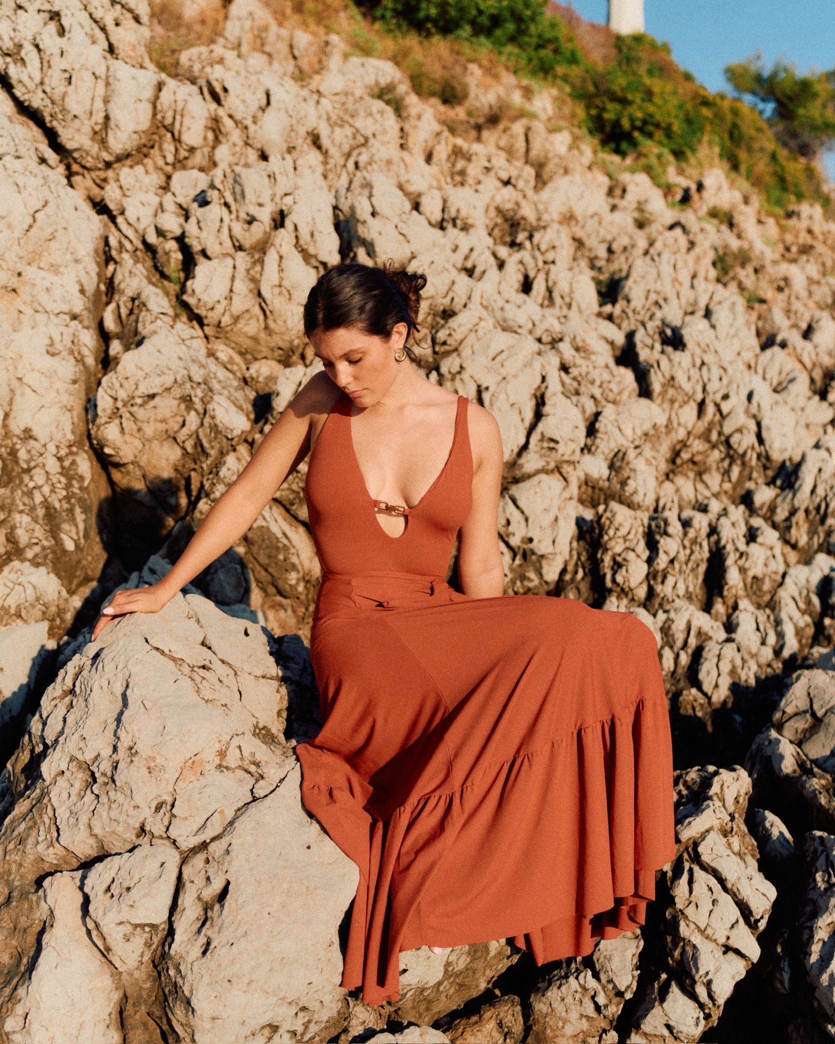 Maillot de bain une pièce RECIF – Terracotta Peak