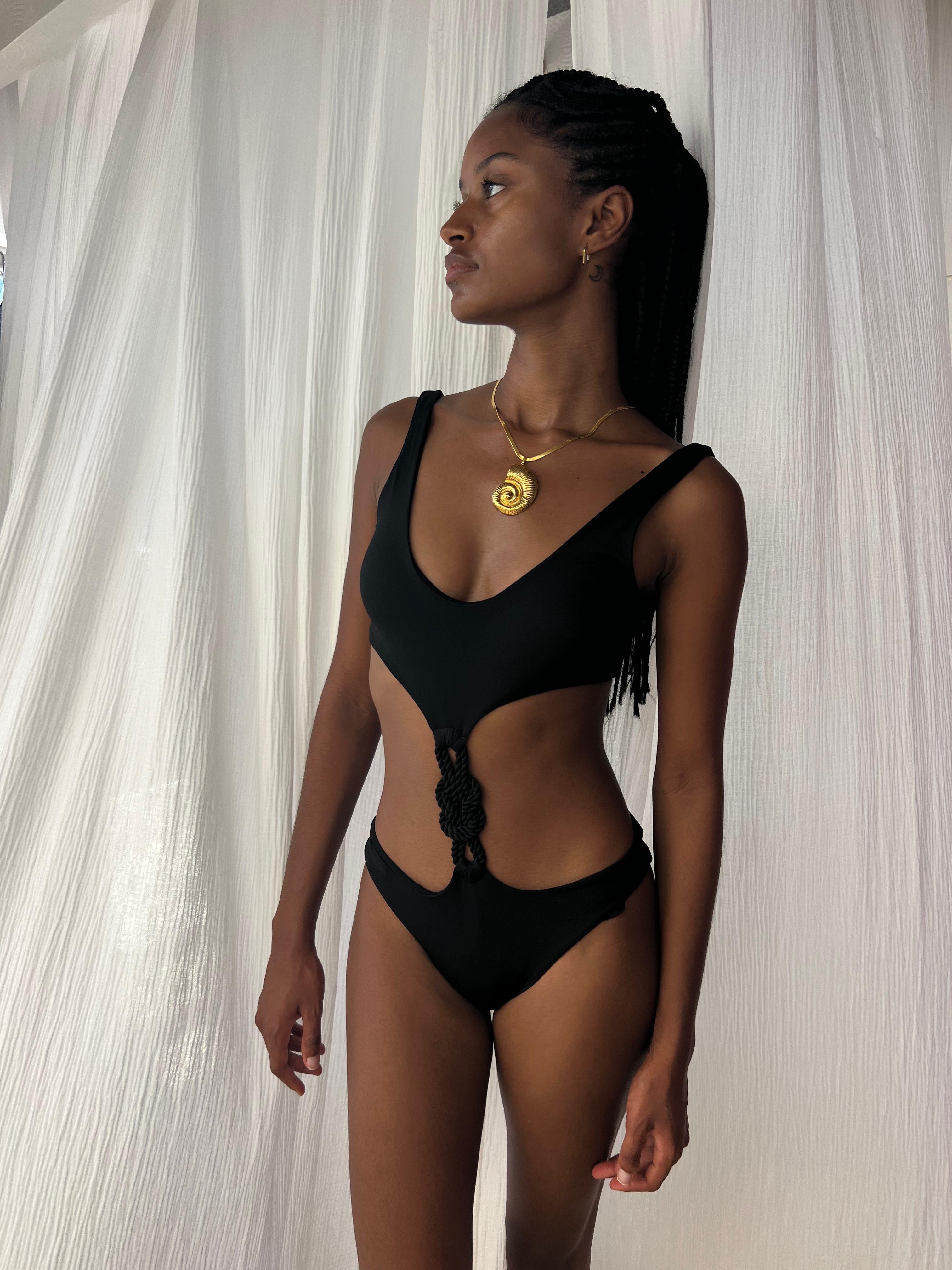 Maillot de bain une pièce Degre découpé noir
