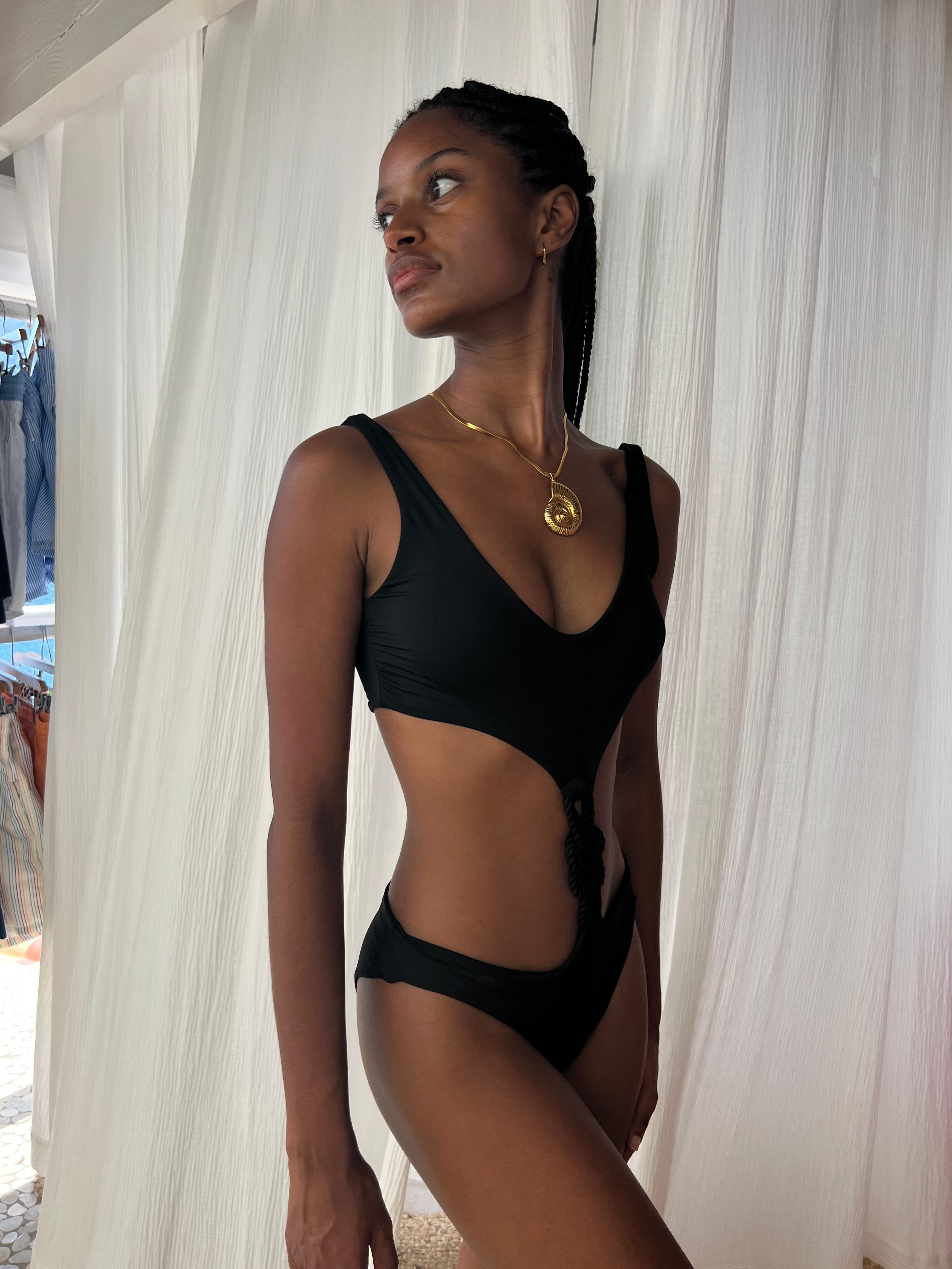 Maillot de bain une pièce Degre découpé noir