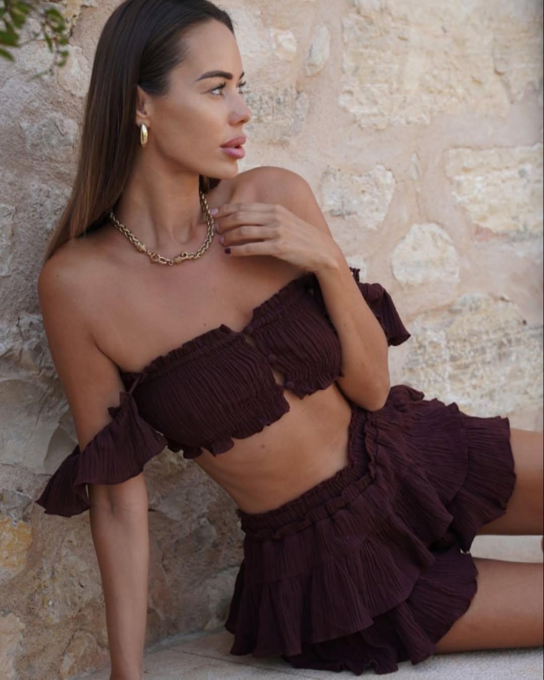 Bianca Bordeaux Skirt