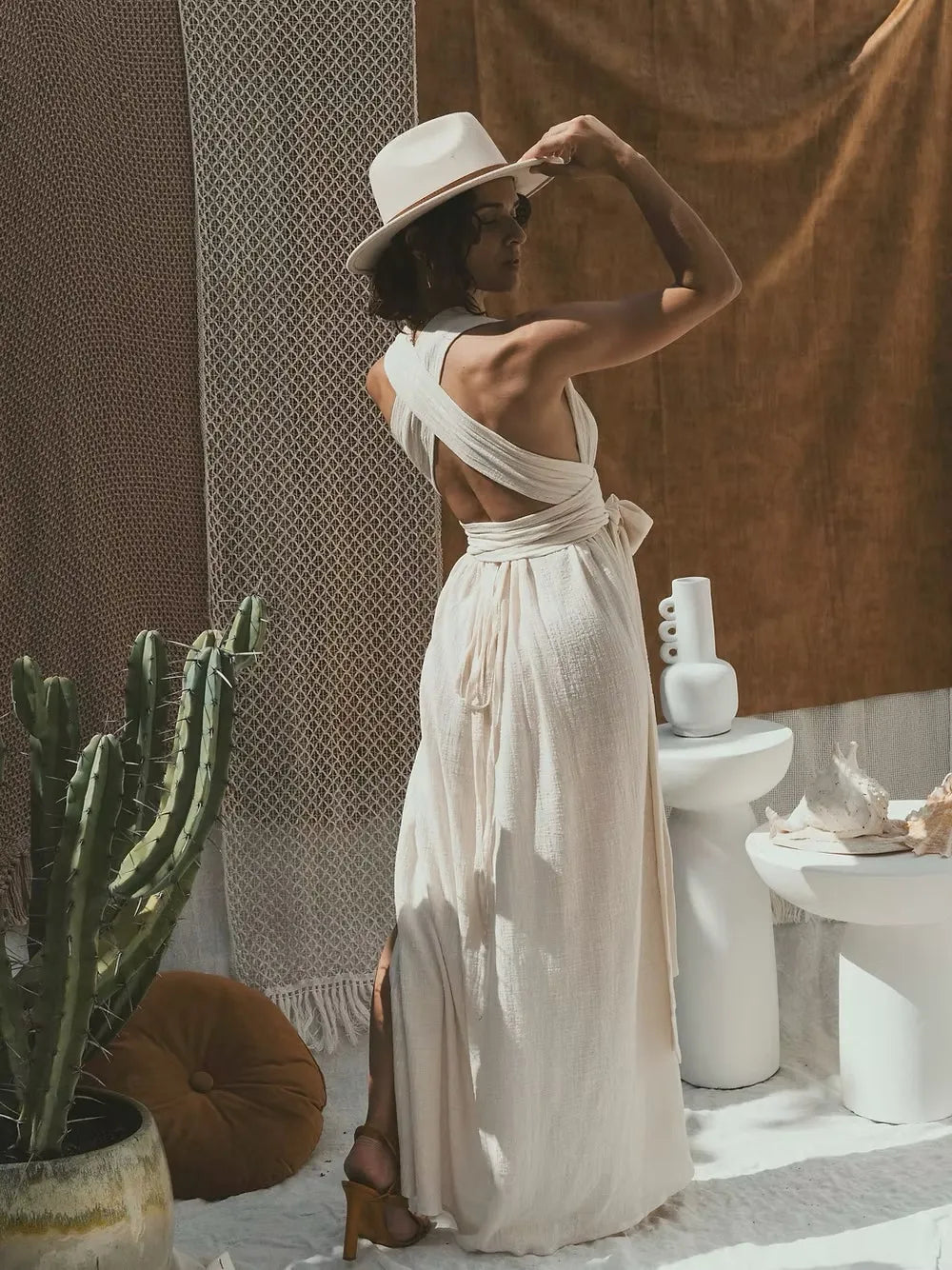 Robe à nouer modulable Tulum - écru