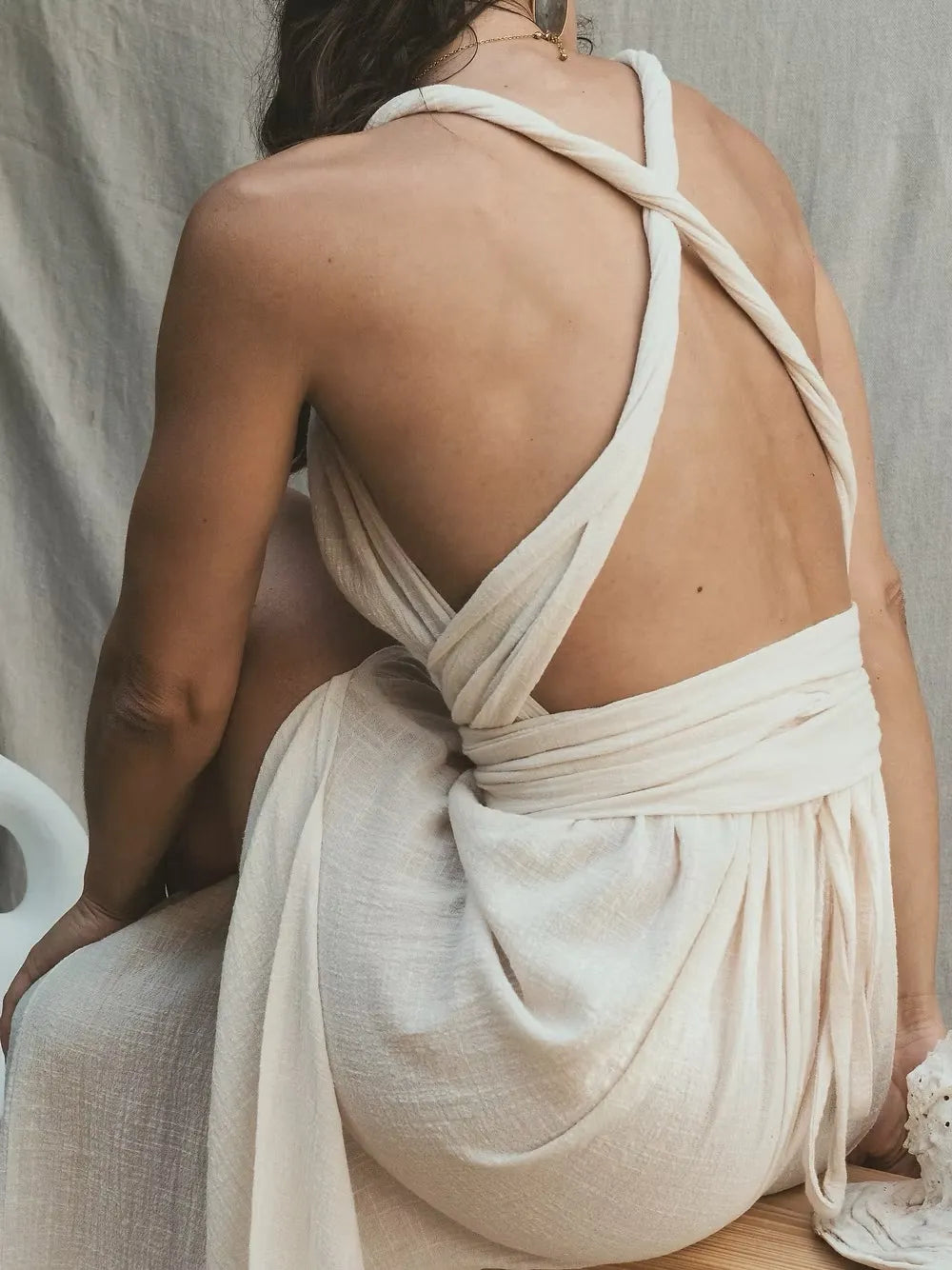 Robe à nouer modulable Tulum - écru
