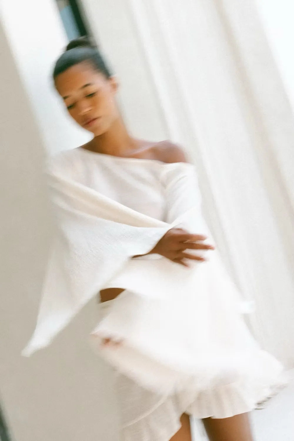 Blouse fluide effet lin Alula - écru