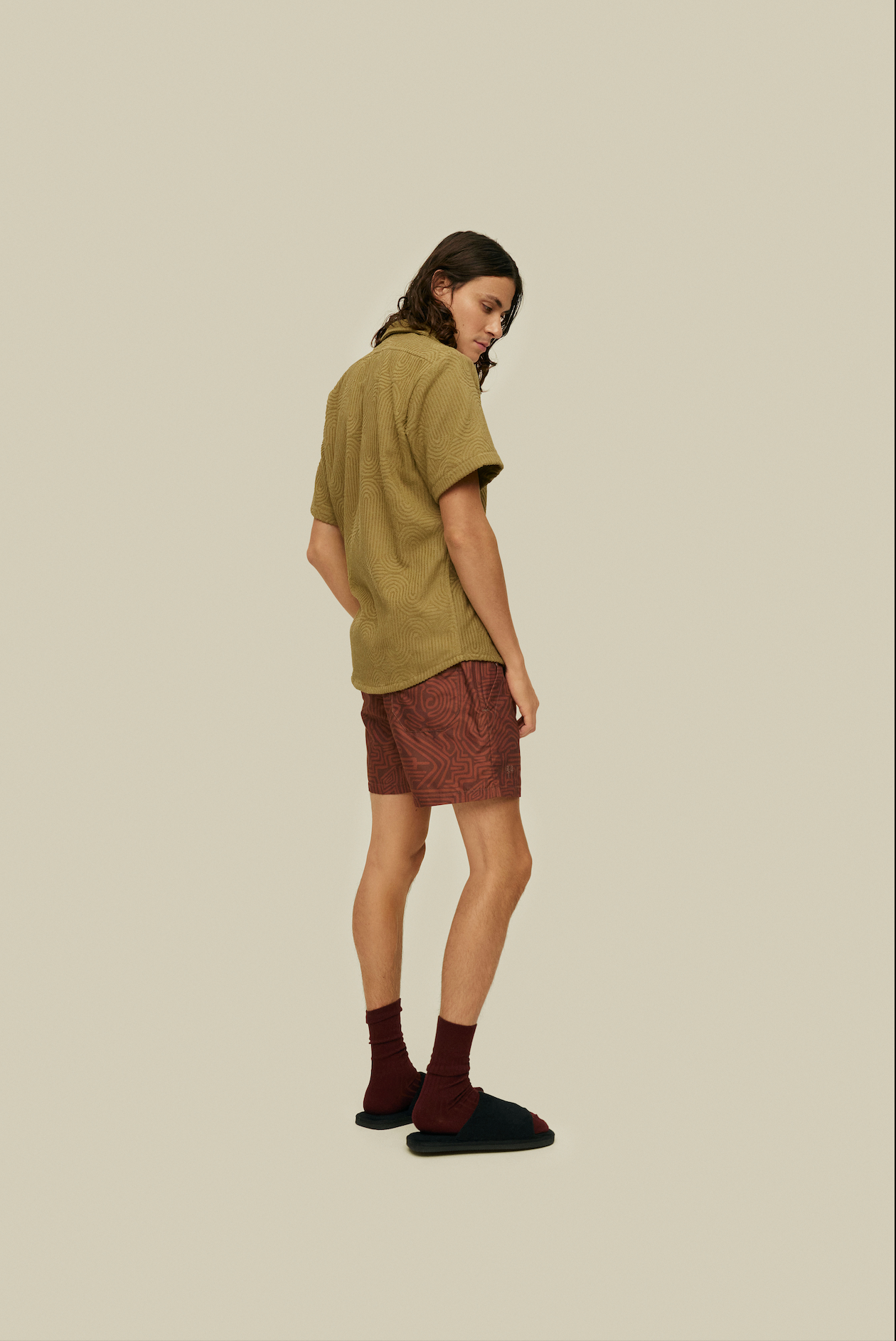 OAS Chemise texturee Cuba Kaki