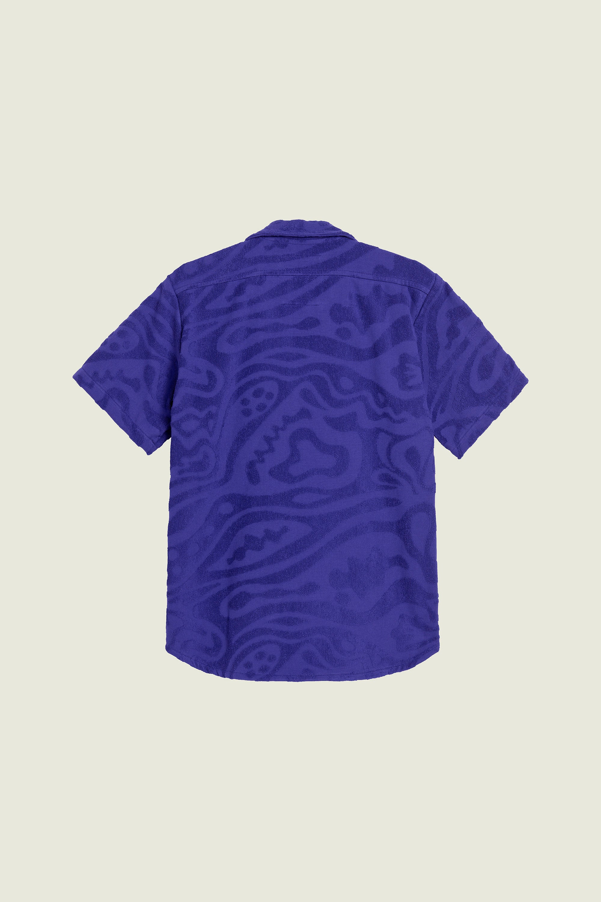 OAS Chemise texturee en eponge Cuba bleu