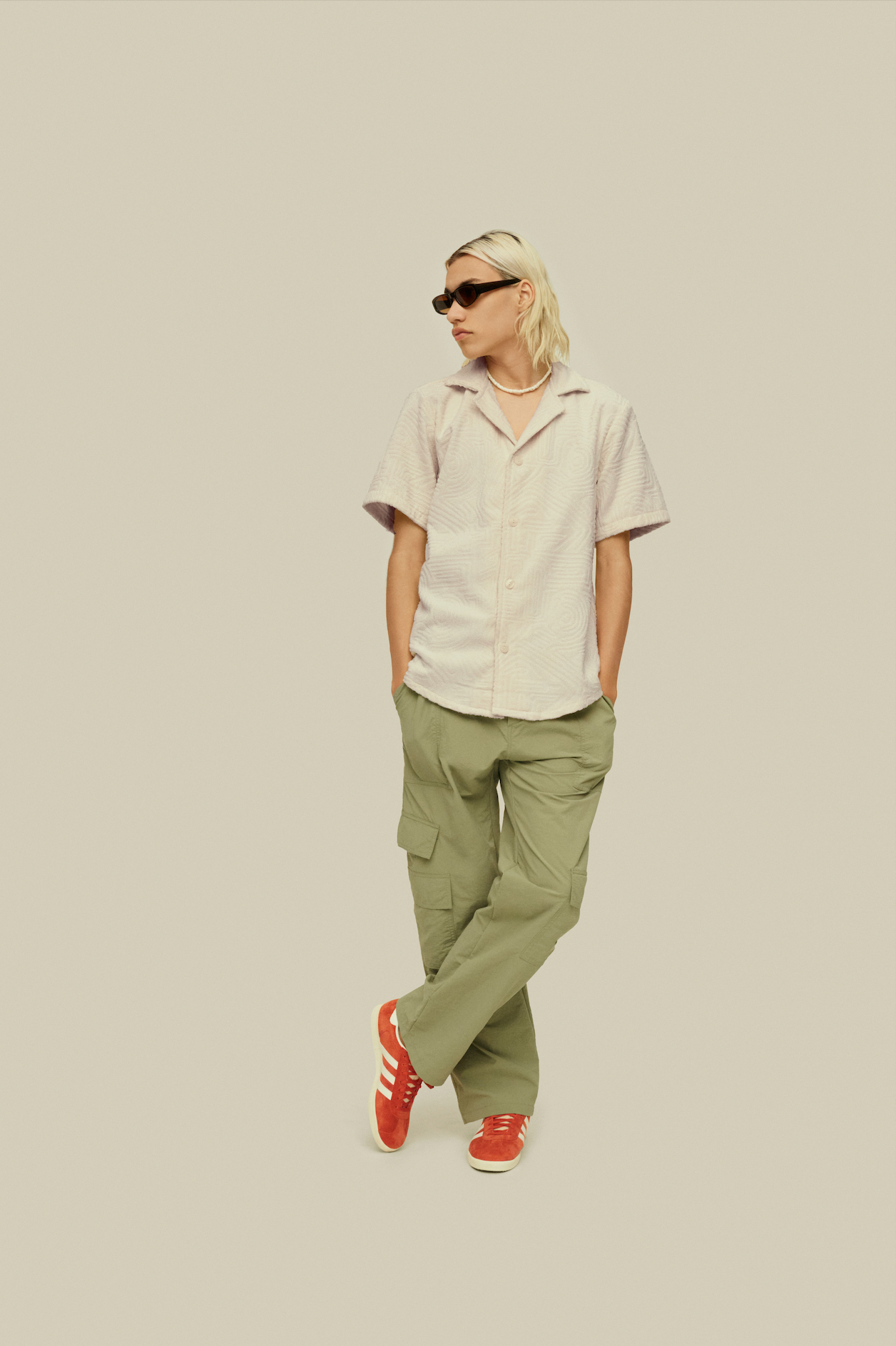 OAS Chemise texturee en eponge Cuba crème