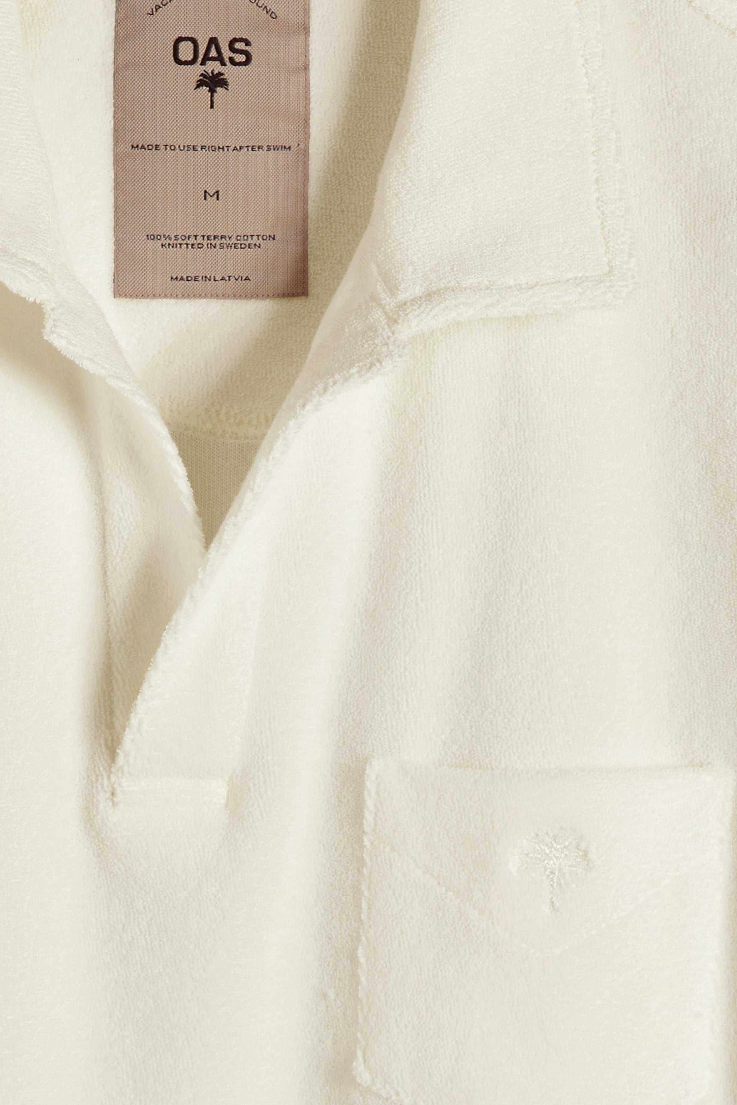OAS Polo Terry en eponge blanc