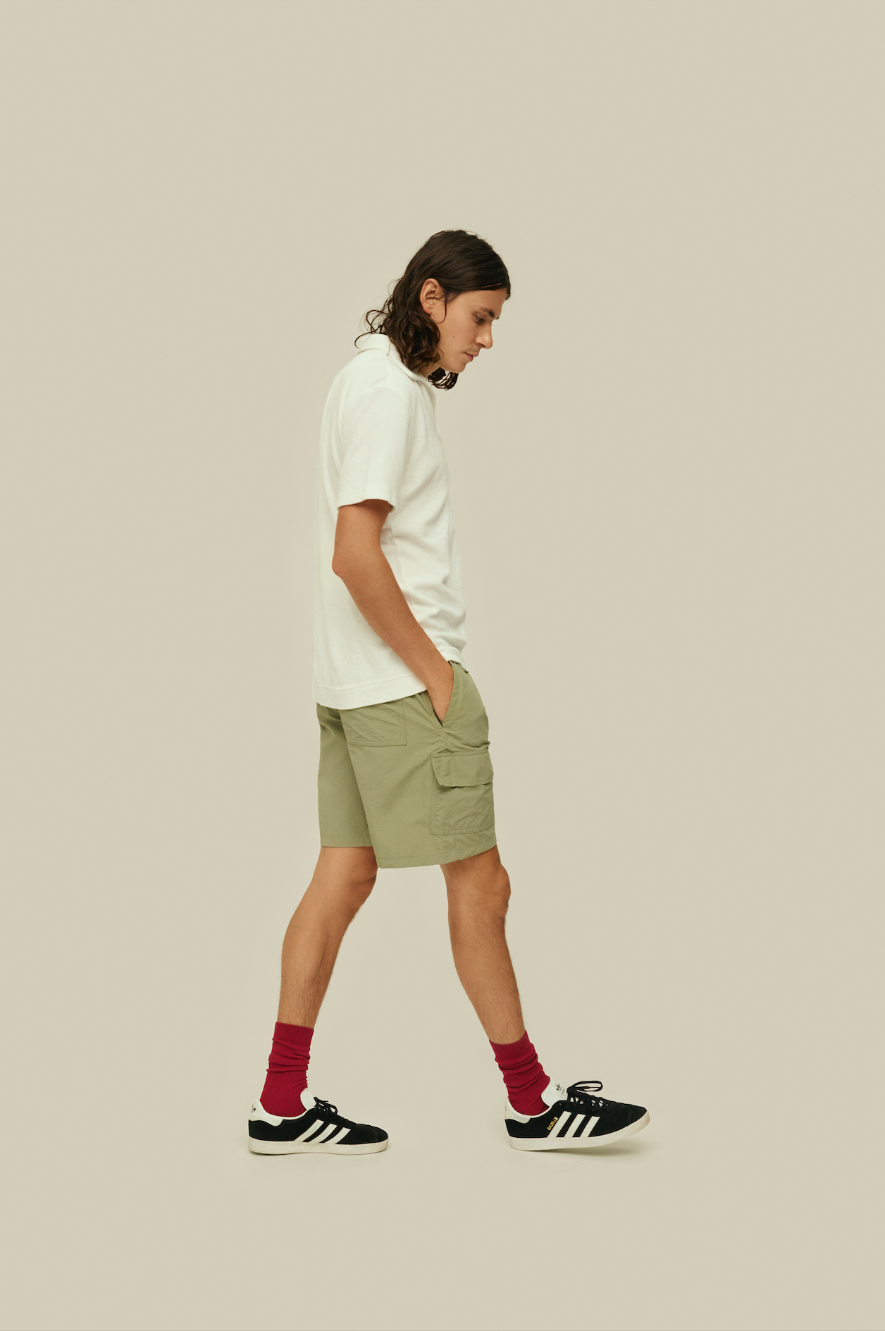 OAS Polo Terry en eponge blanc