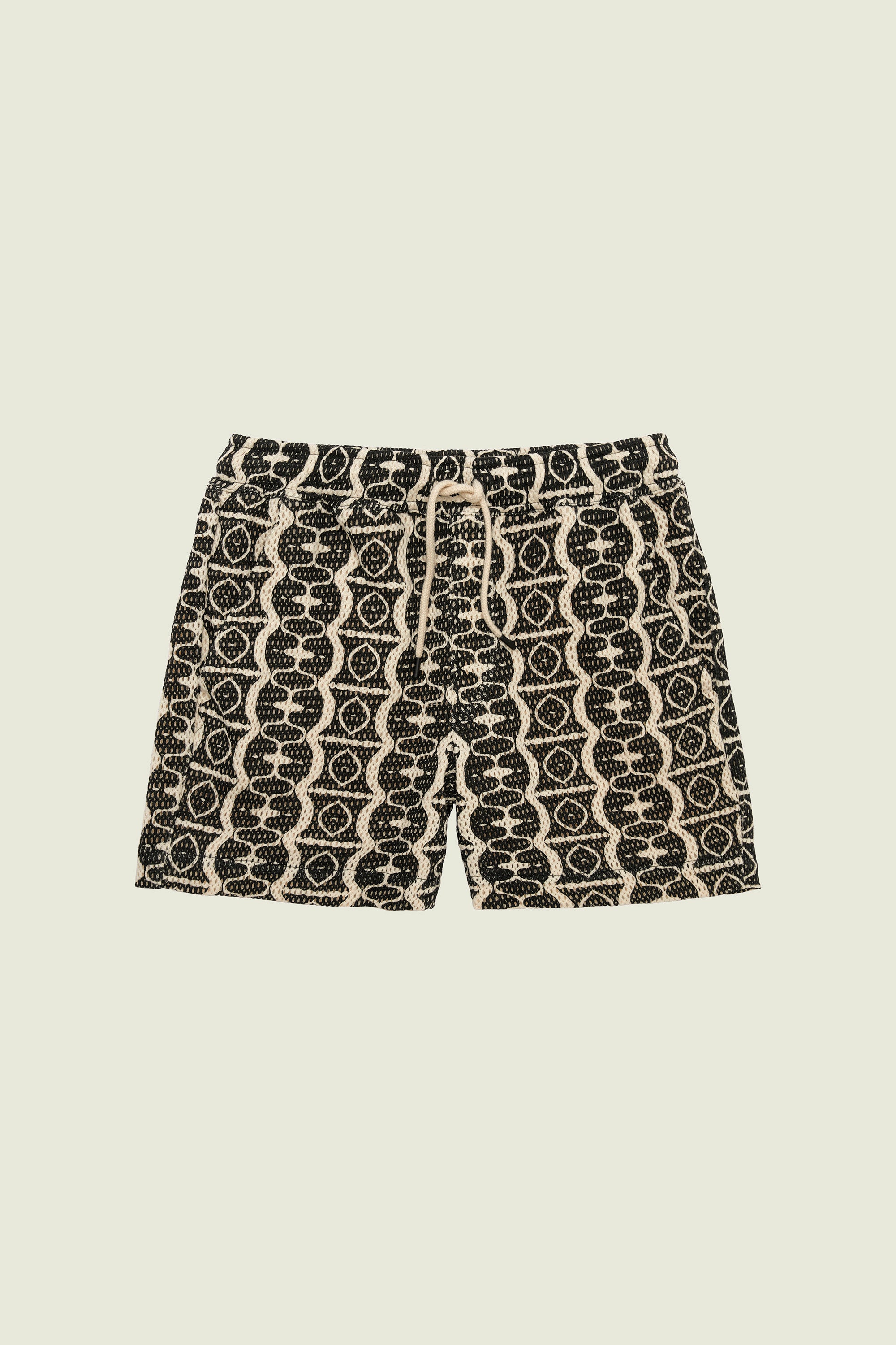 OAS Short Hypnotise filet a motifs noir et ecru
