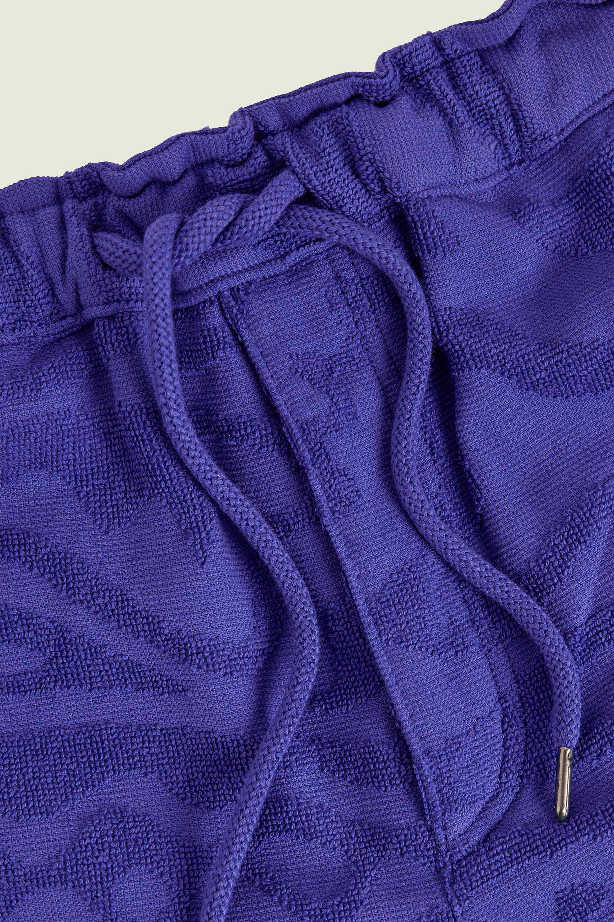 OAS Short Terry texture en eponge bleu