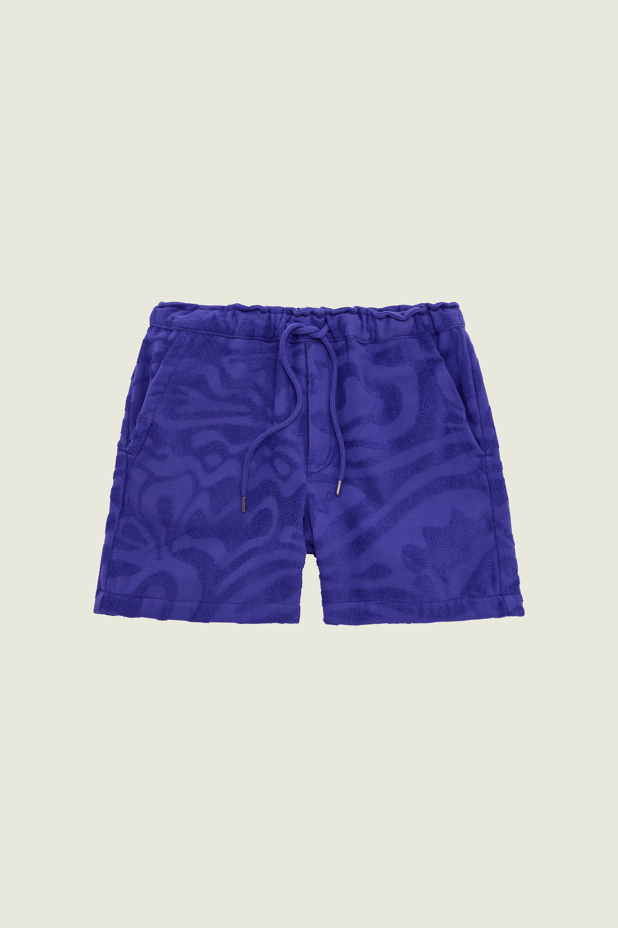 OAS Short Terry texture en eponge bleu