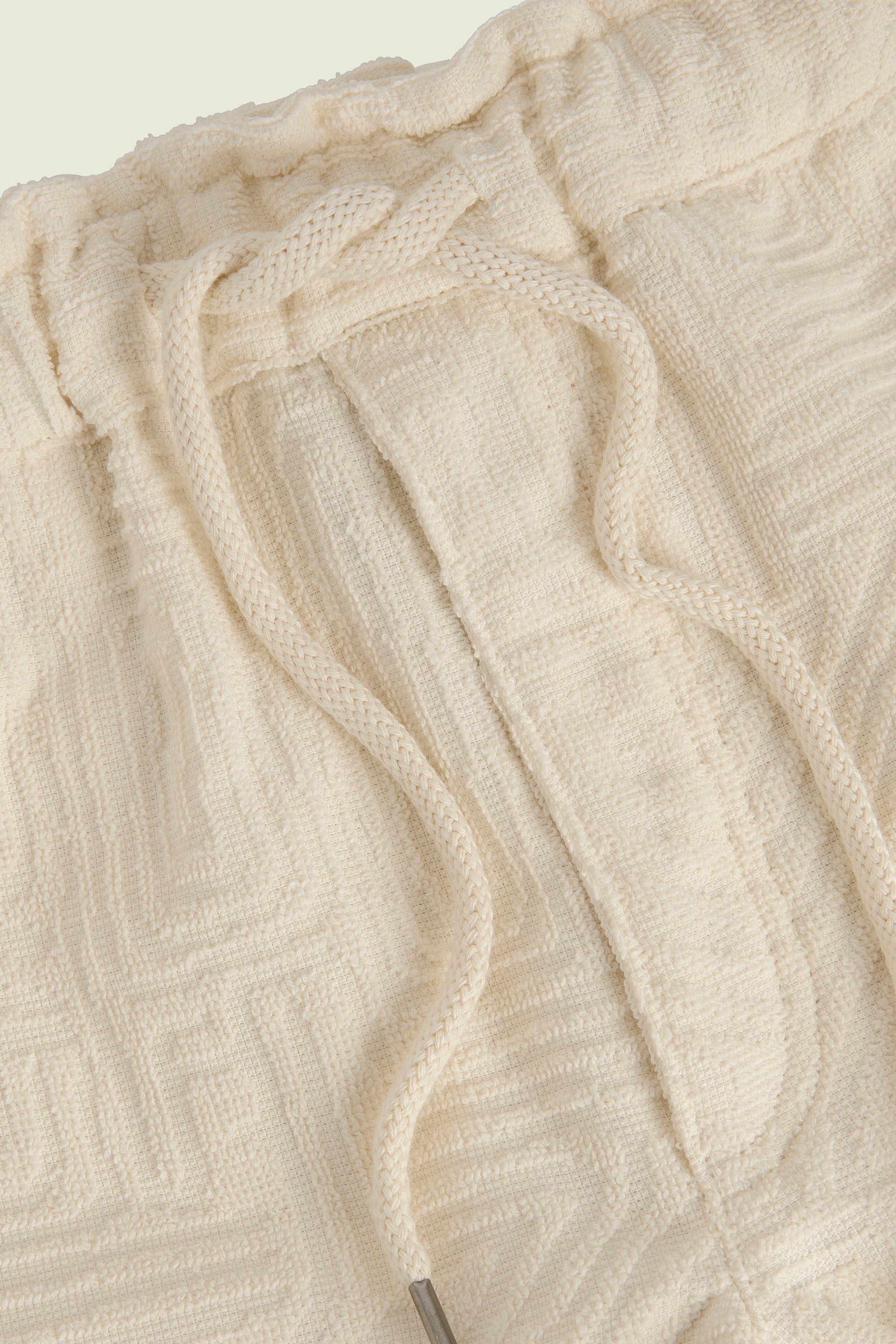 OAS Short Terry texture en eponge creme