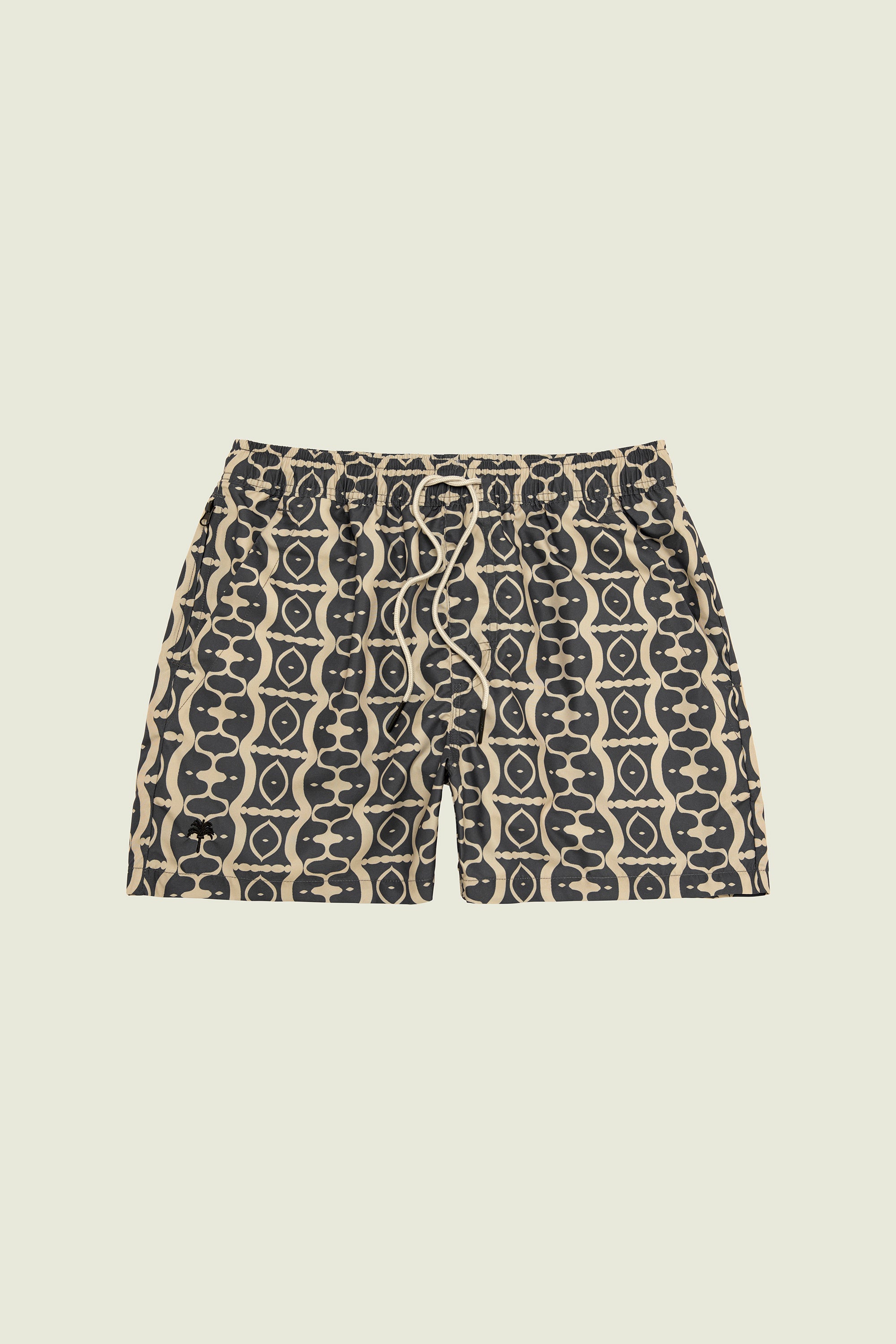 OAS Short de bain Forge Hypnotise noir et ecru