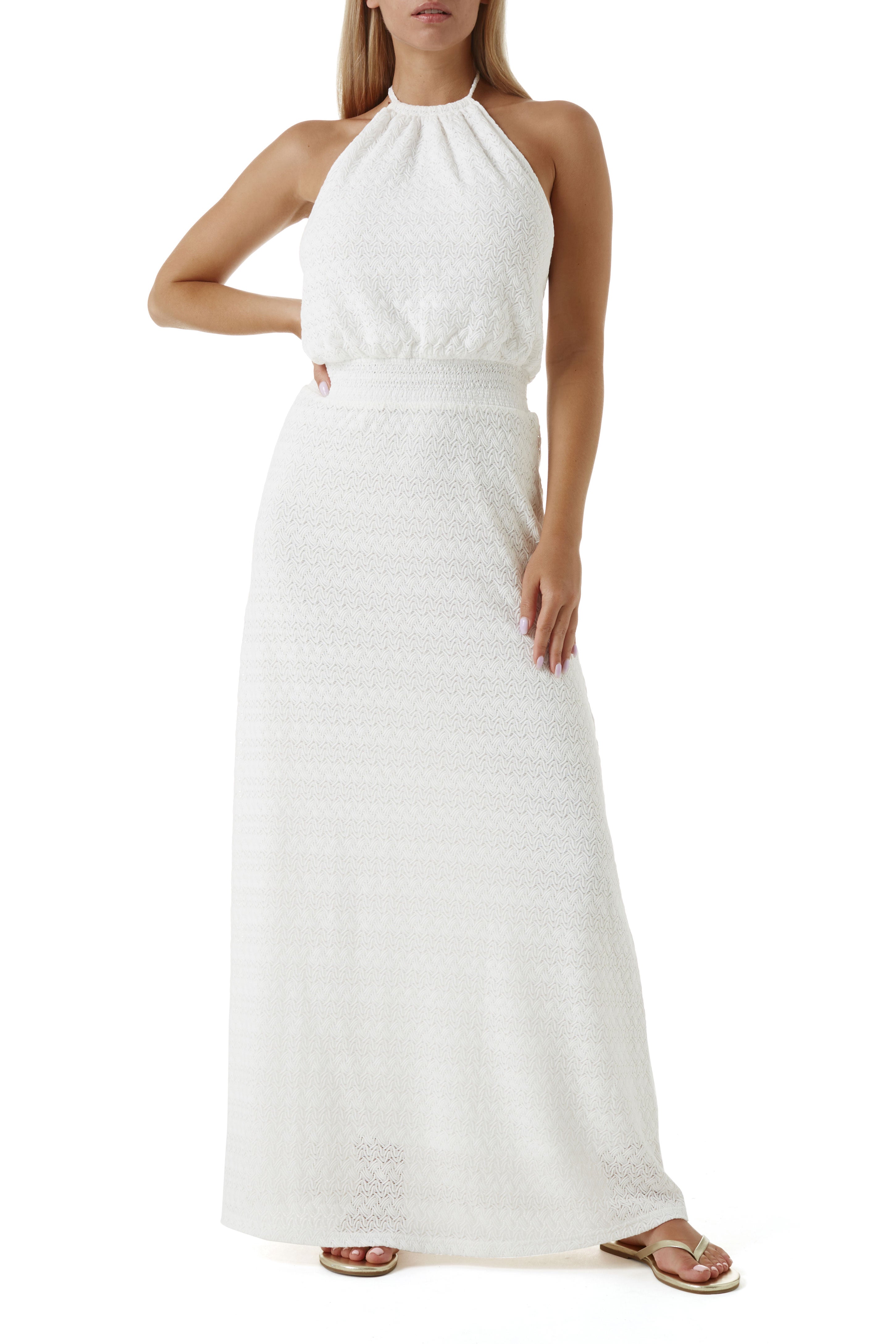 Robe dos nu nouée cou