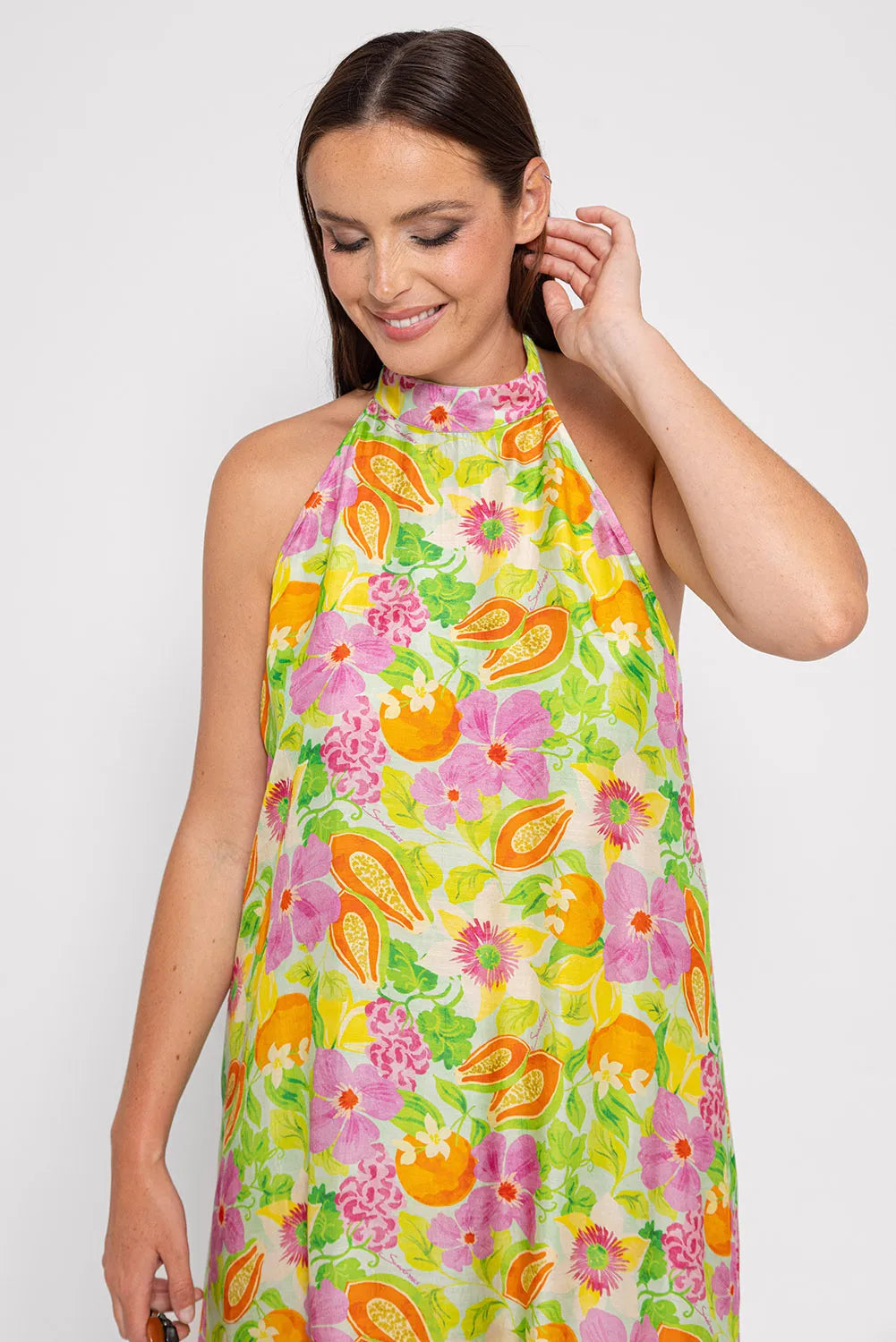 Chloe open-back floral maxi dress