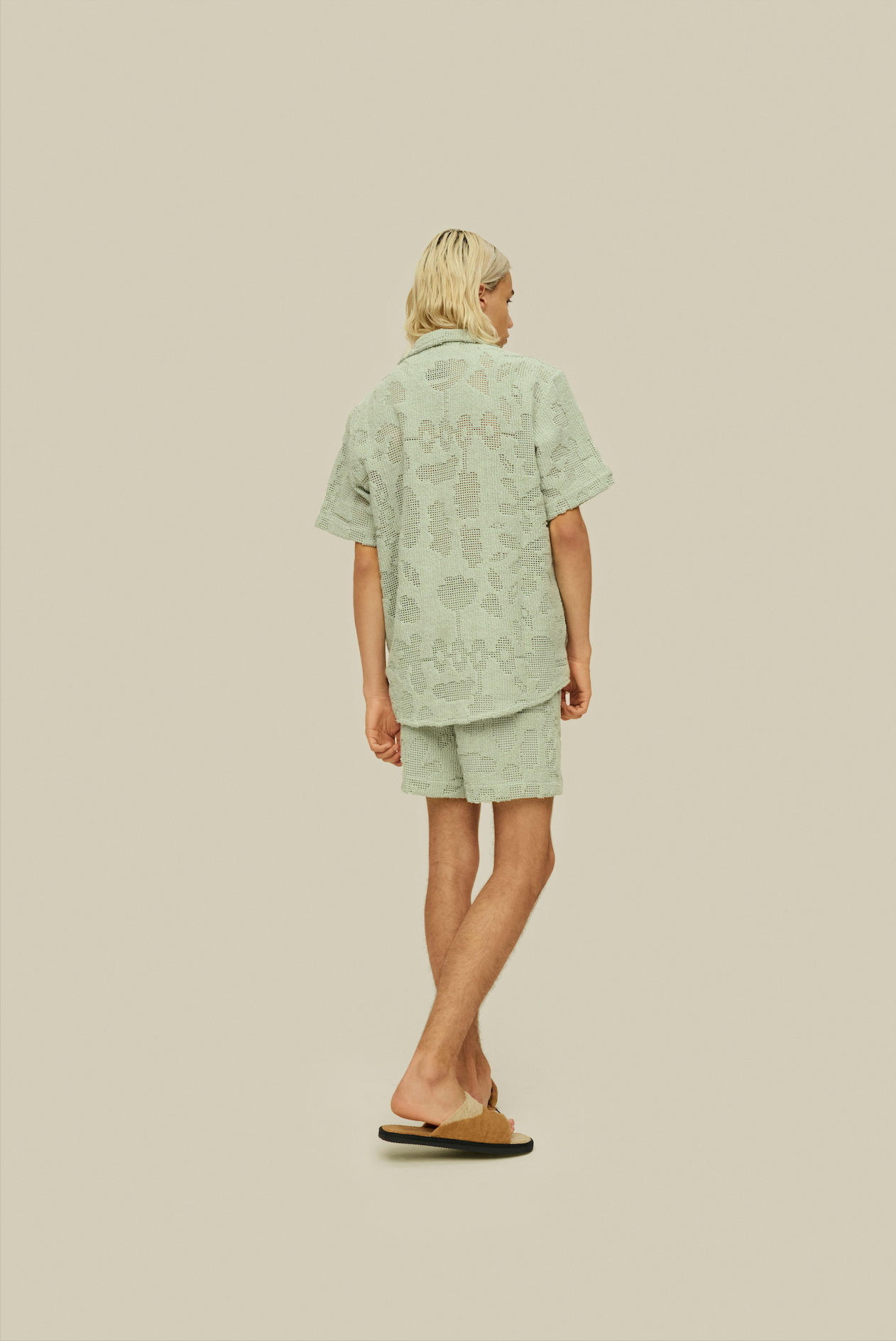 Short en corchet vert pastel