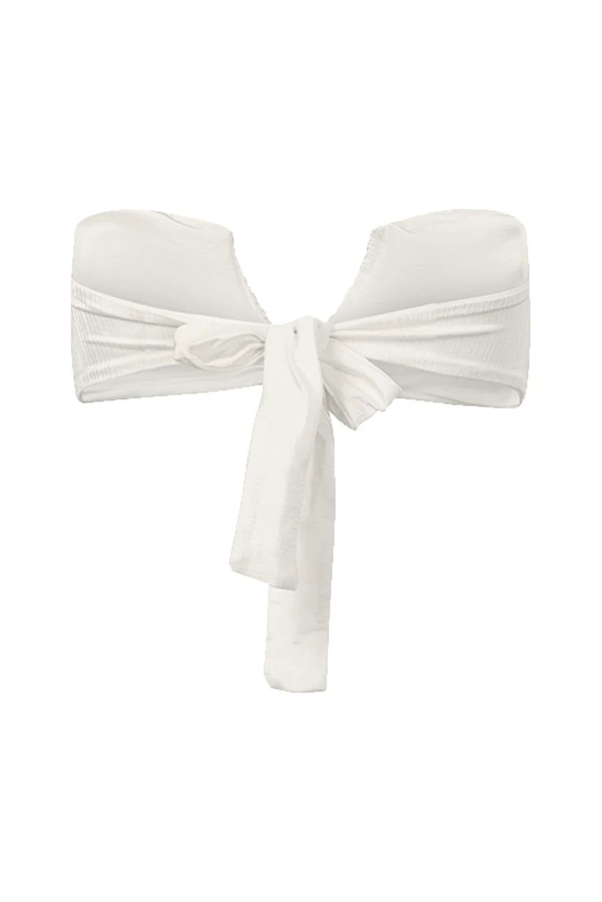 Haut de maillot de bain abigaelle structuré - Blanc nacré