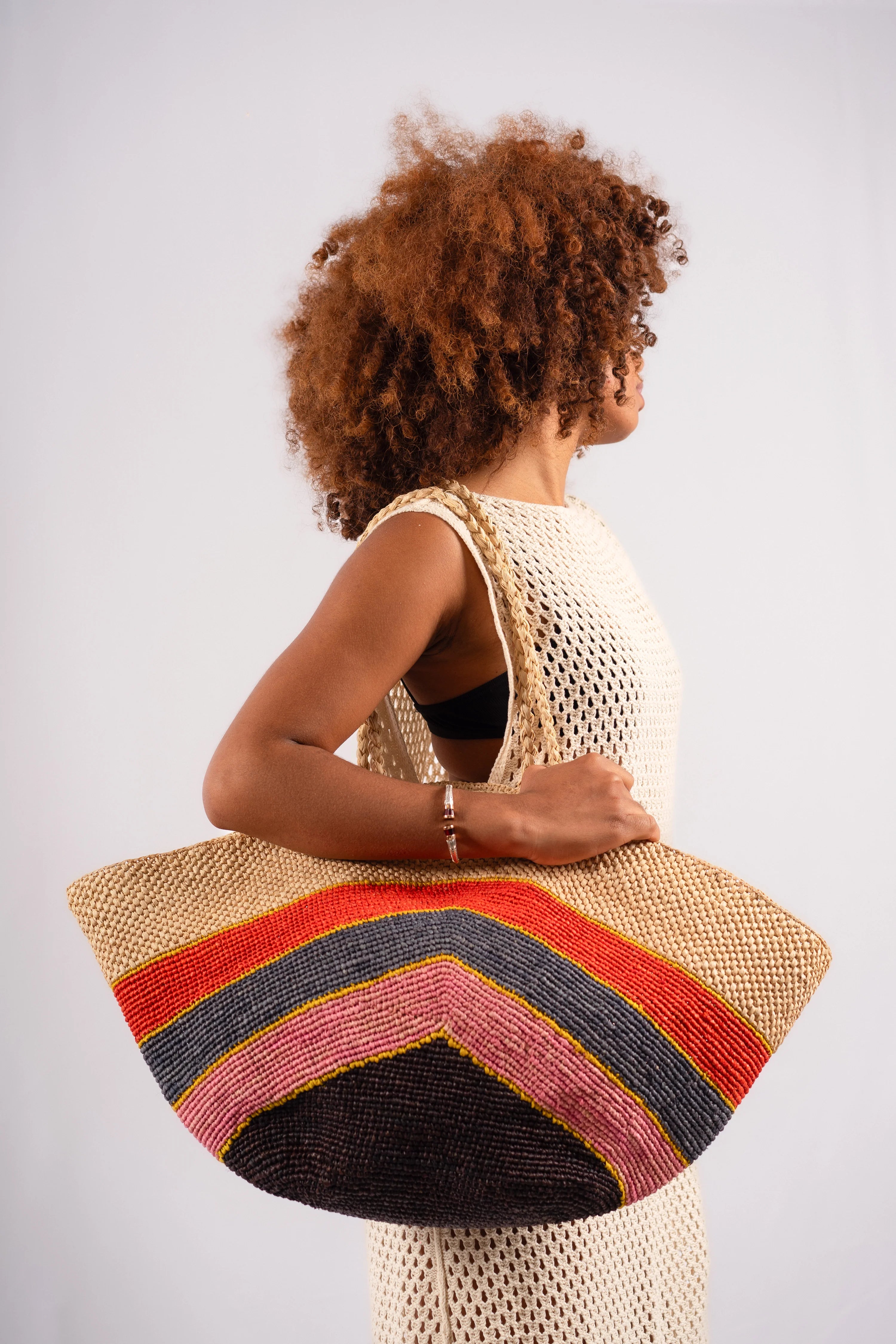 Sac en Raphia multicolore - Dani