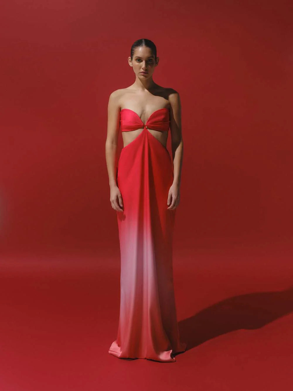 Robe longe Riri Tie & Dye - Rouge Off
