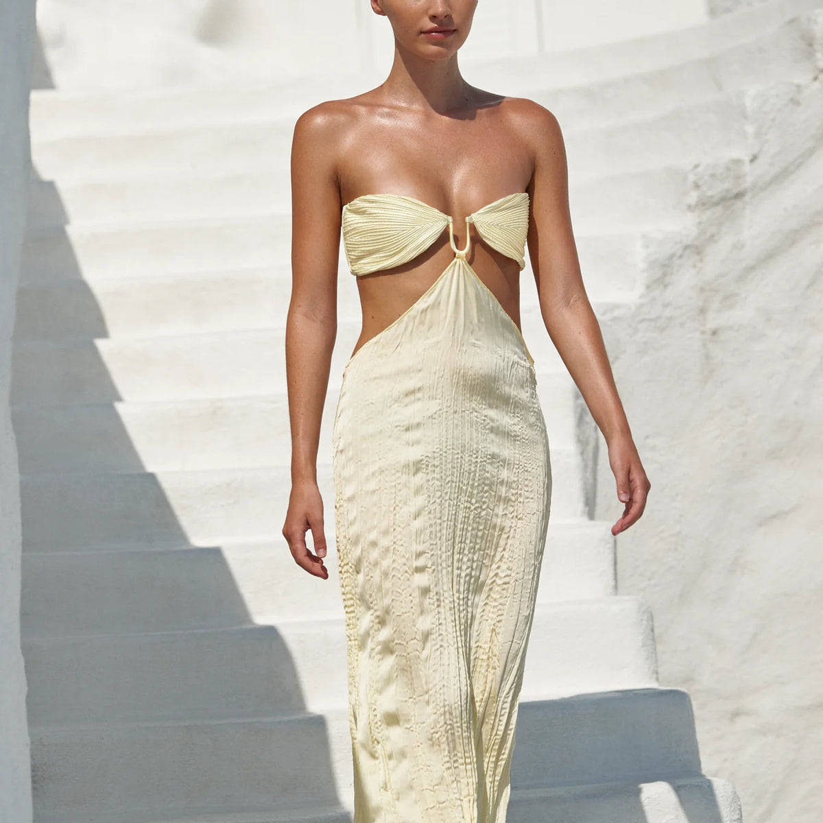 Long satin dress Voila - Baobab