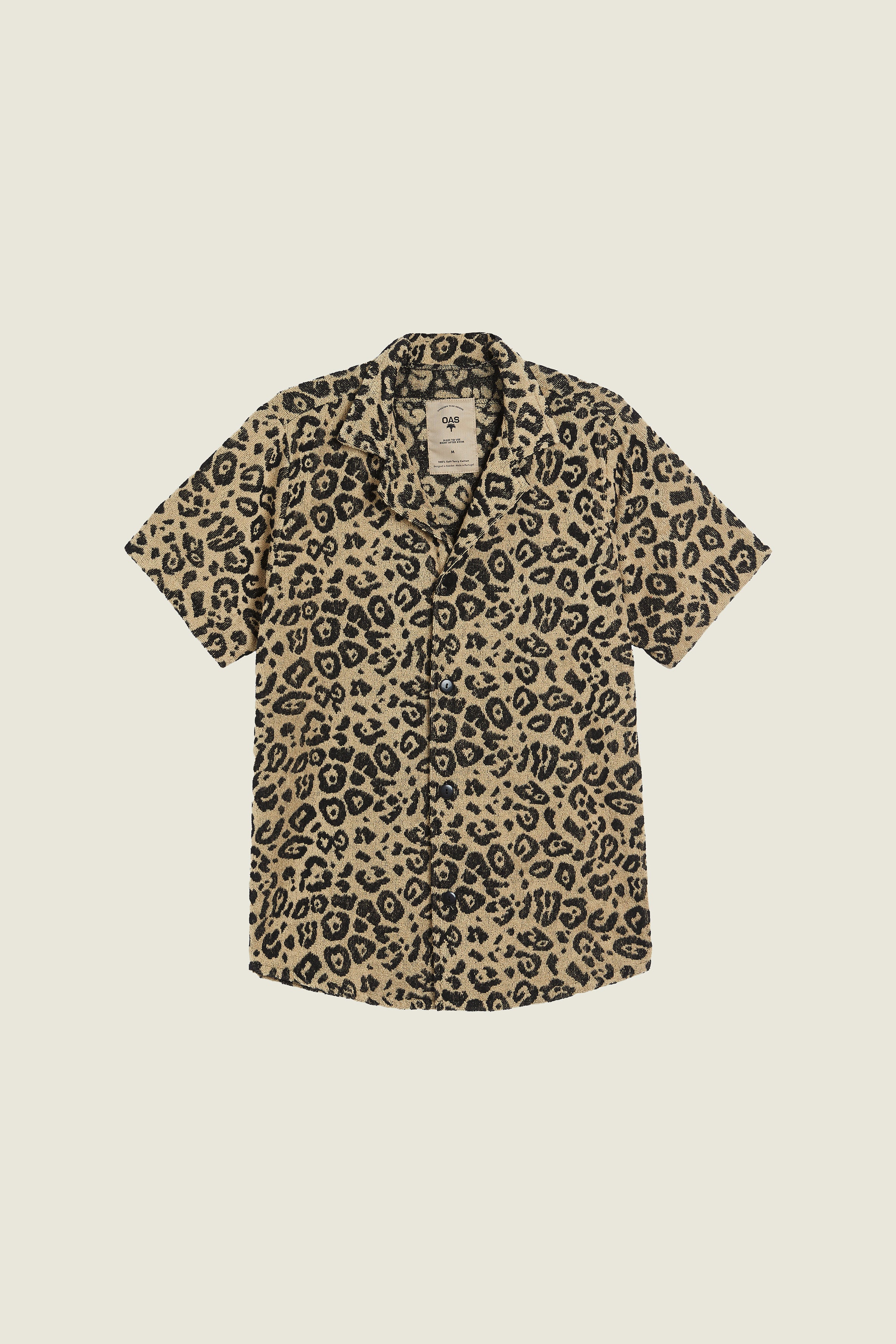 Chemise à manches courtes Cuba léopard
