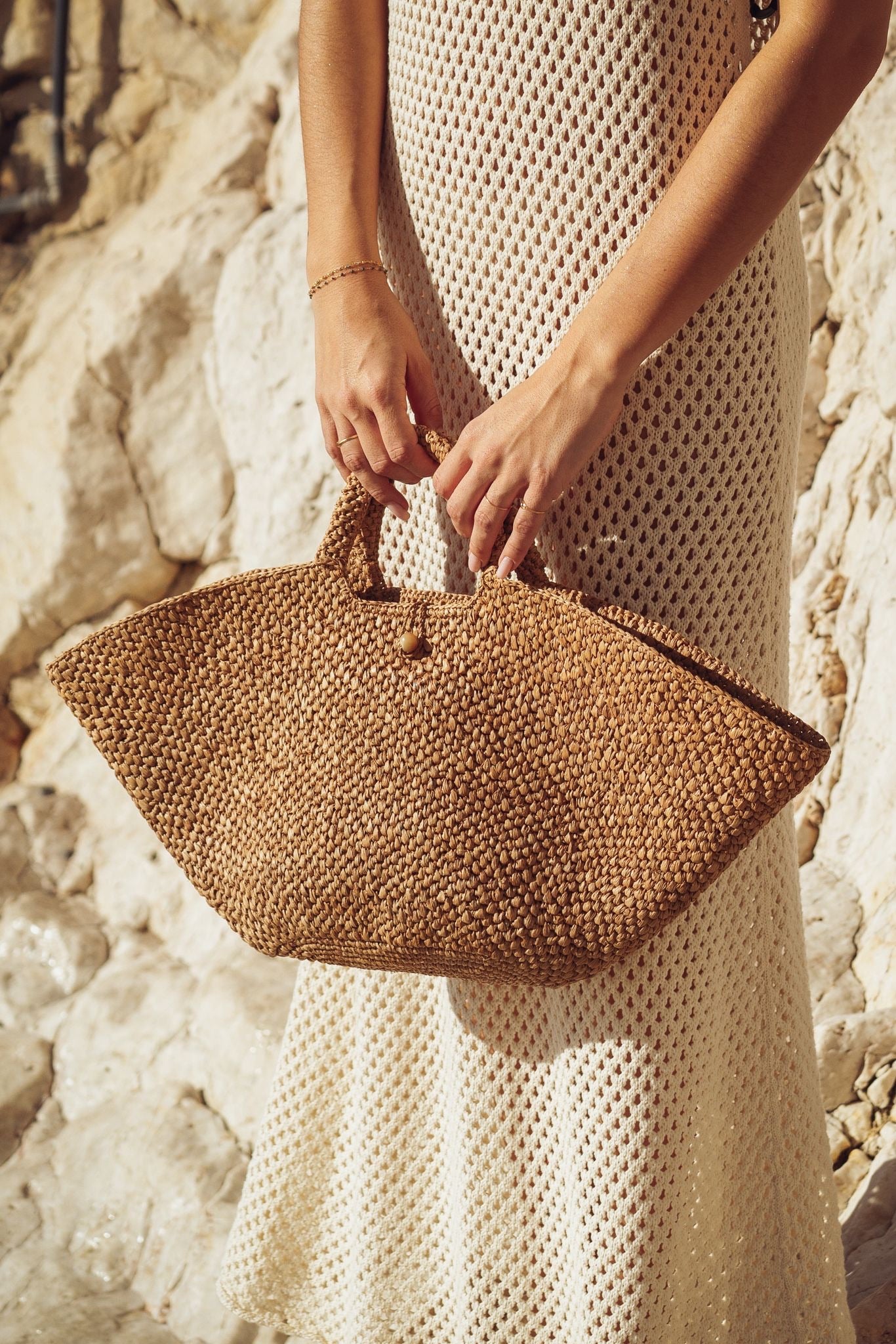 Sac en Raphia évasé Manoa