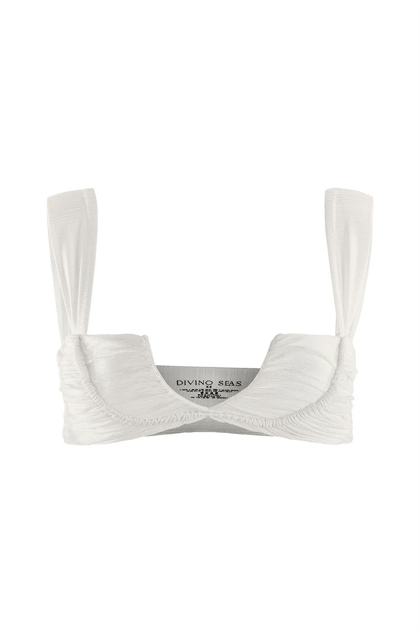Haut de maillot de bain Eclat - Blanc nacré