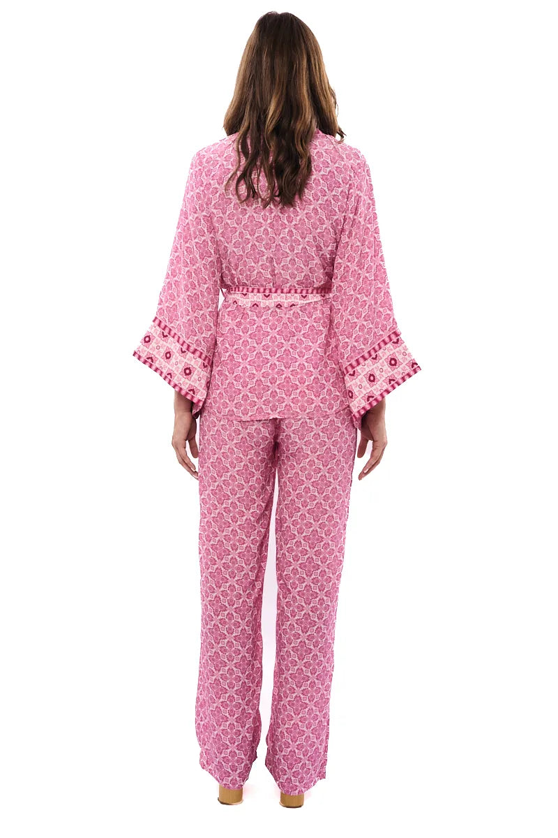 Kimono Dalia - Imprimé Rose