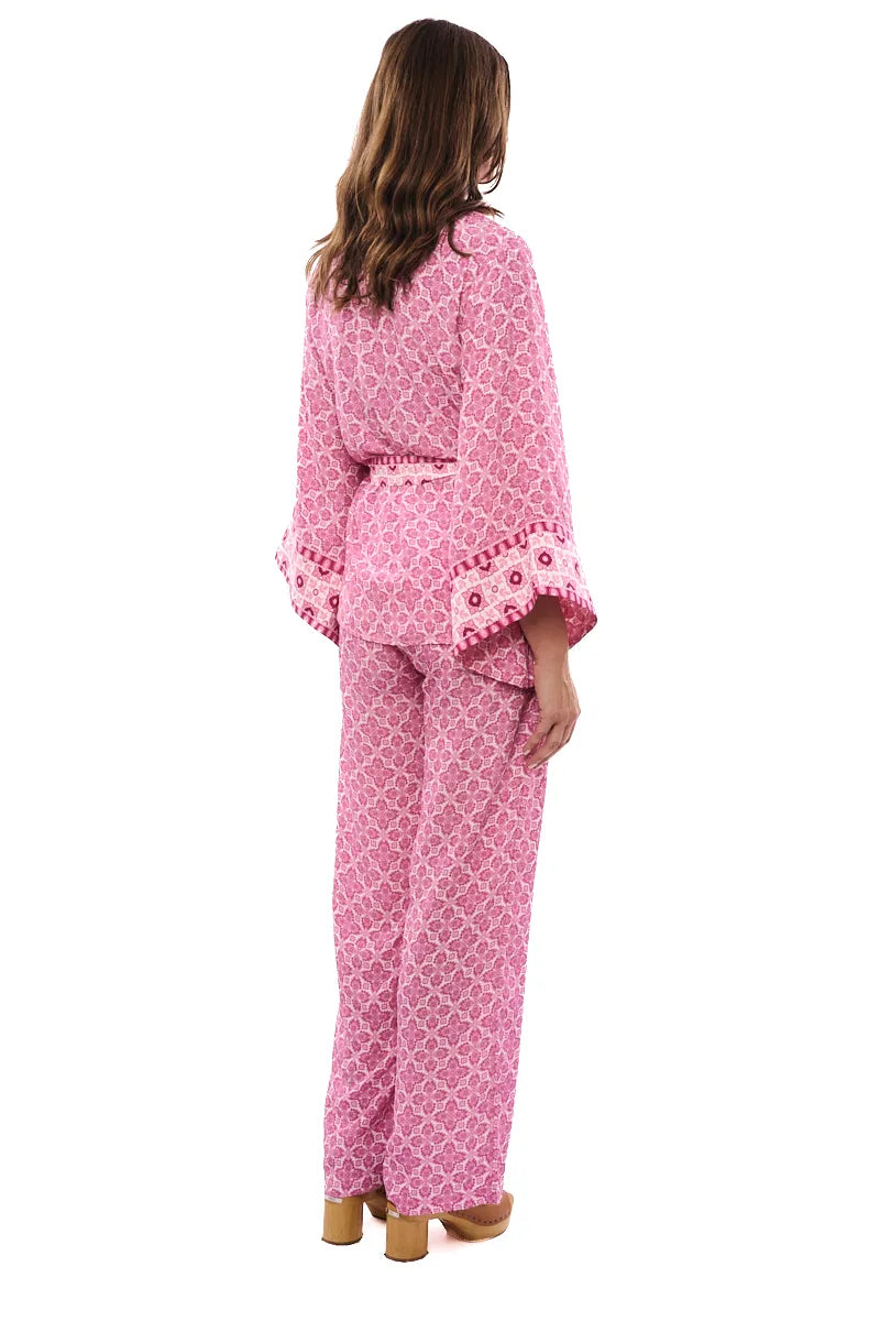 Kimono Dalia - Imprimé Rose