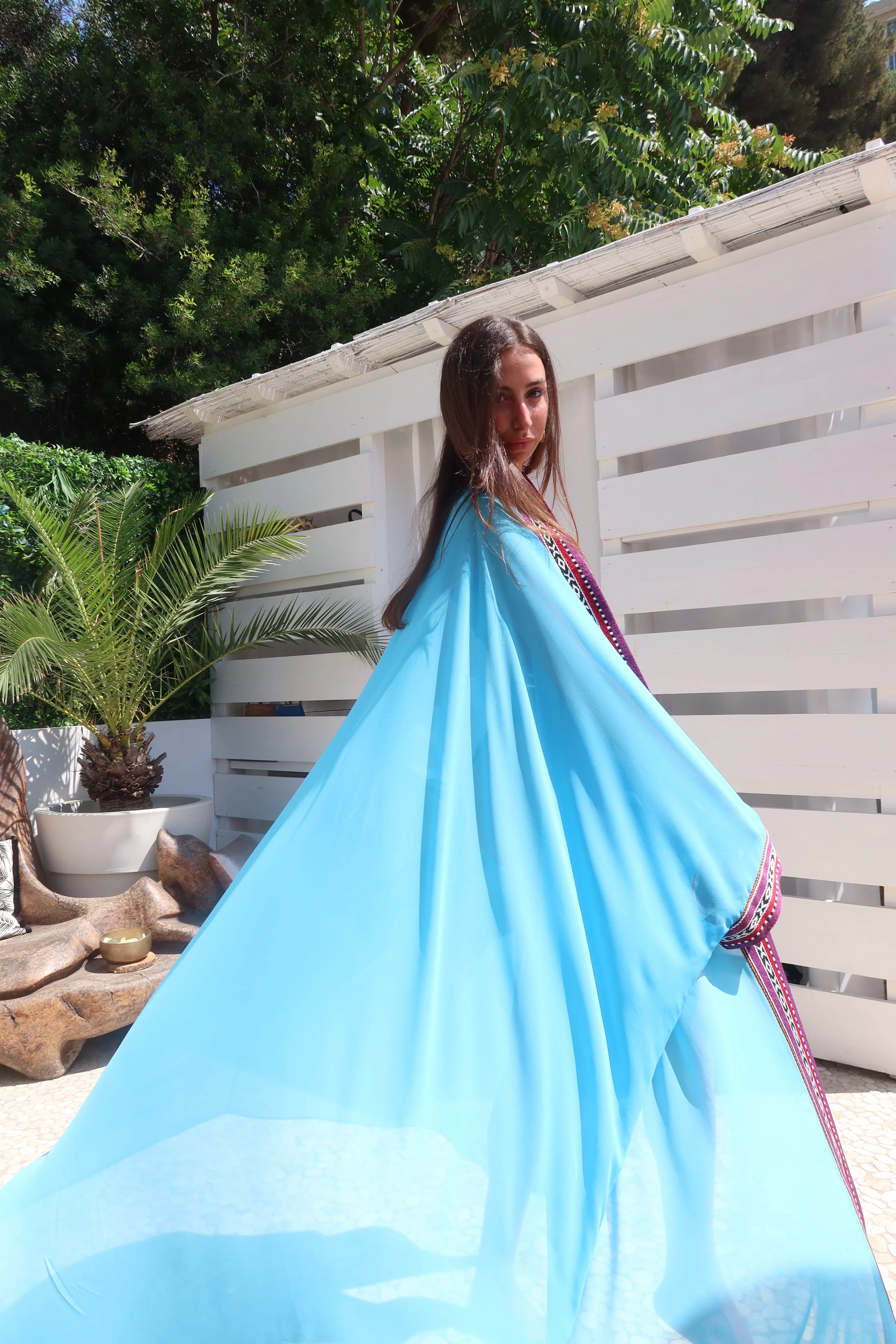 Sadu tunique Caftan Bleu turquoise