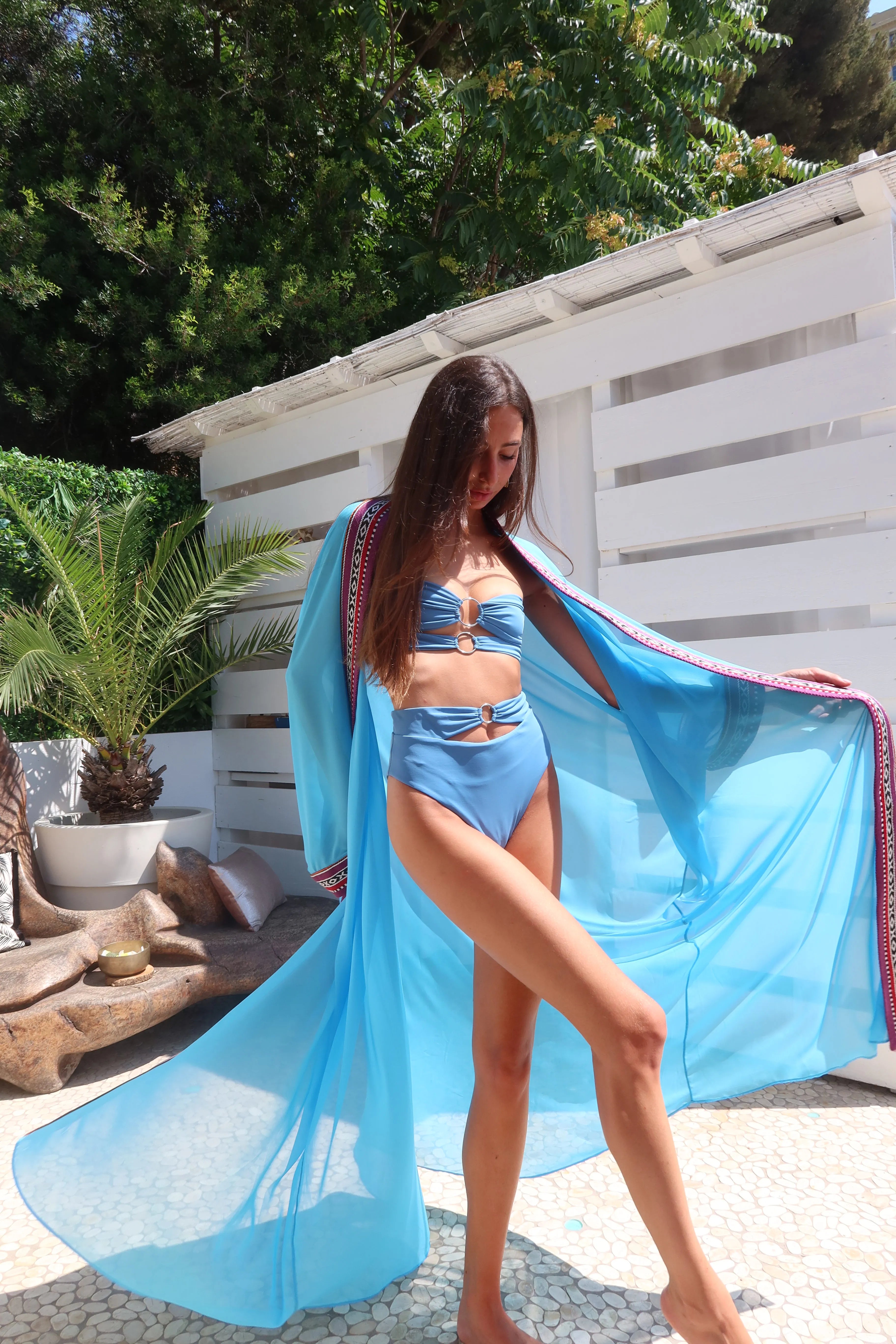 Sadu tunique Caftan Bleu turquoise