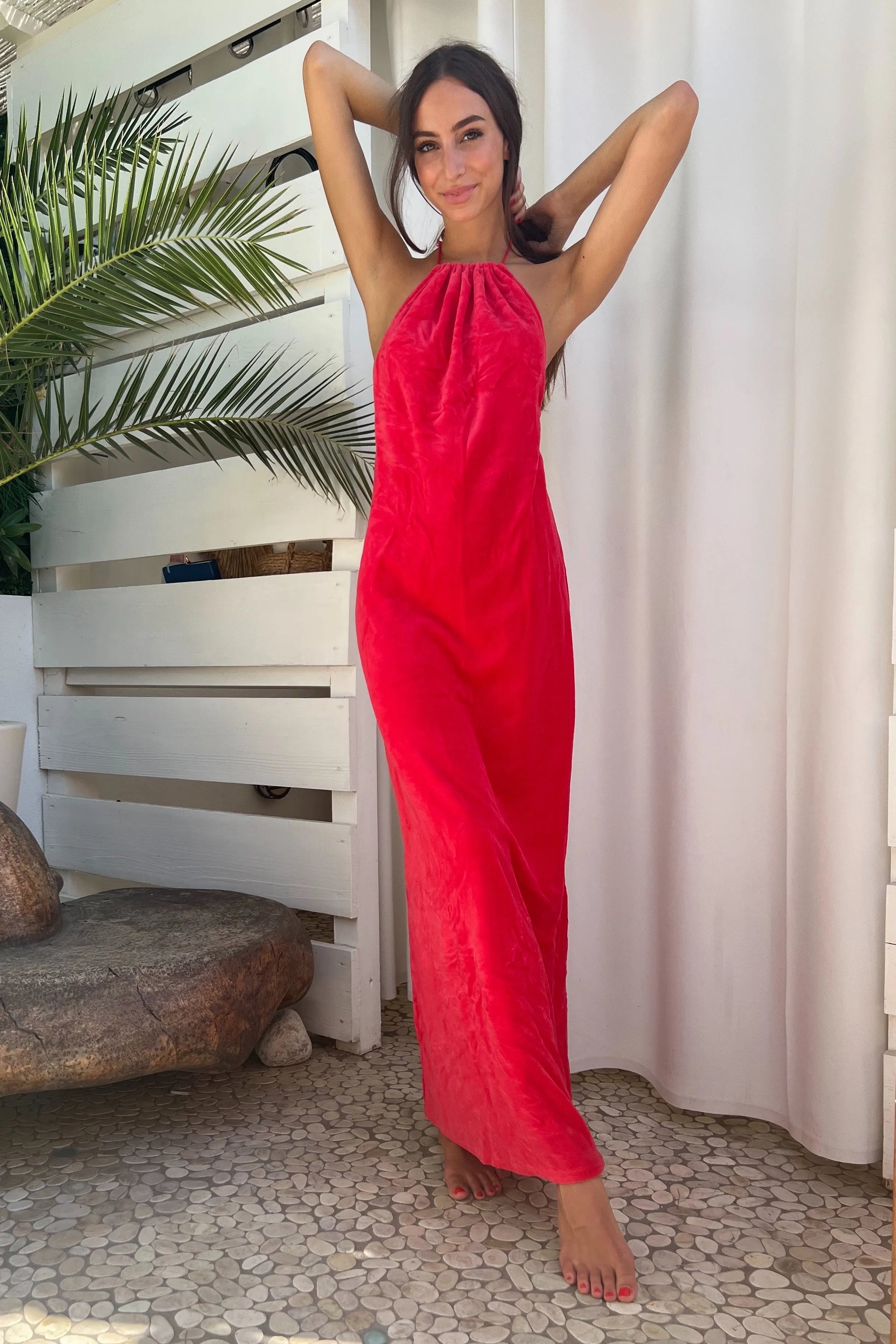 Monica Backless Dress in Terry Cloth - Ma Petite Plage | MALA Beachwear Monica Backless Dress in Terry Cloth - Ma Petite Plage | MALA Beachwear