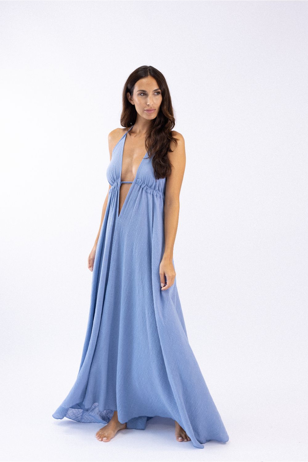 Robe dos nue Paraty - Bleu Lavande
