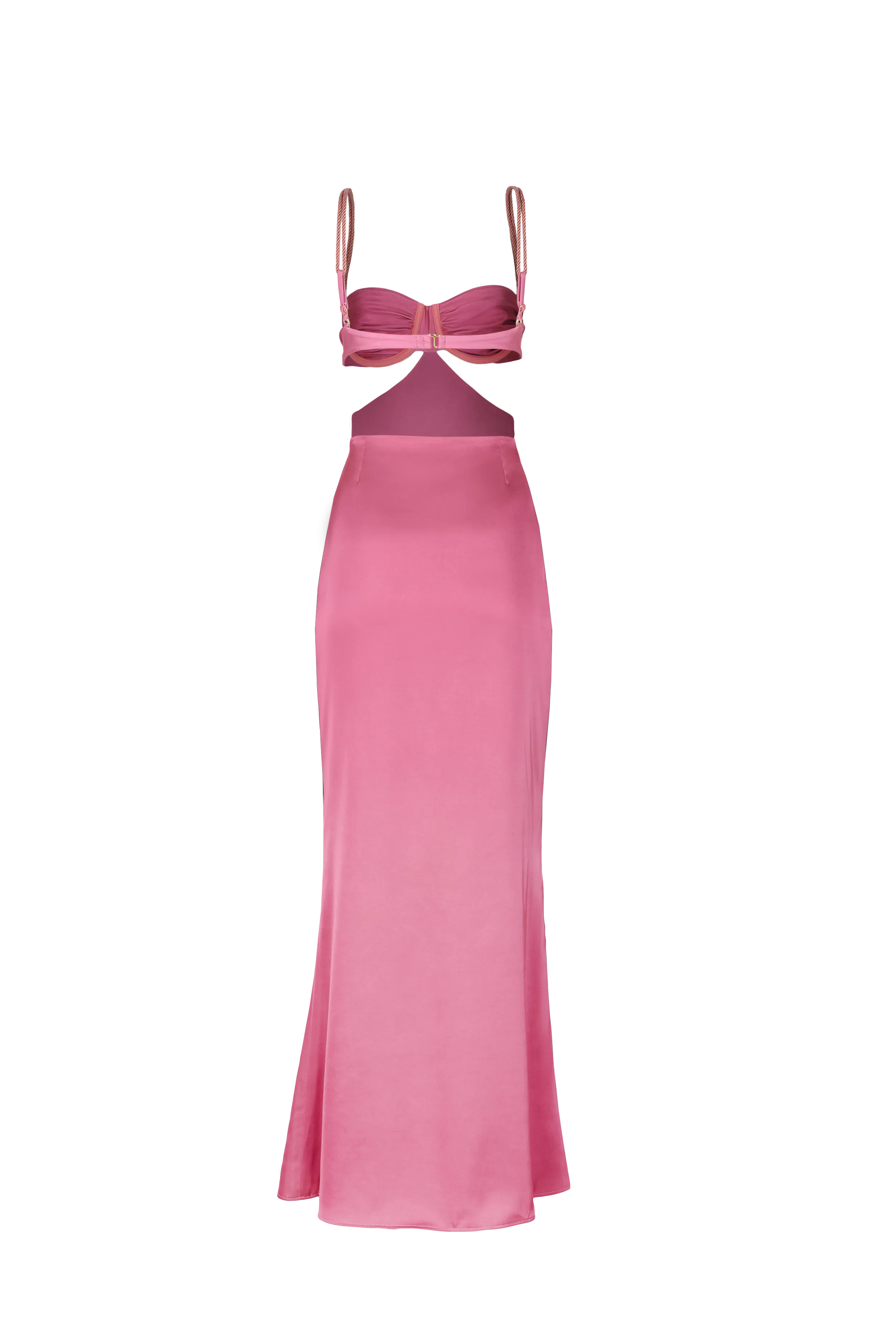 Robe balconnet en lycra rose Blush - Lula