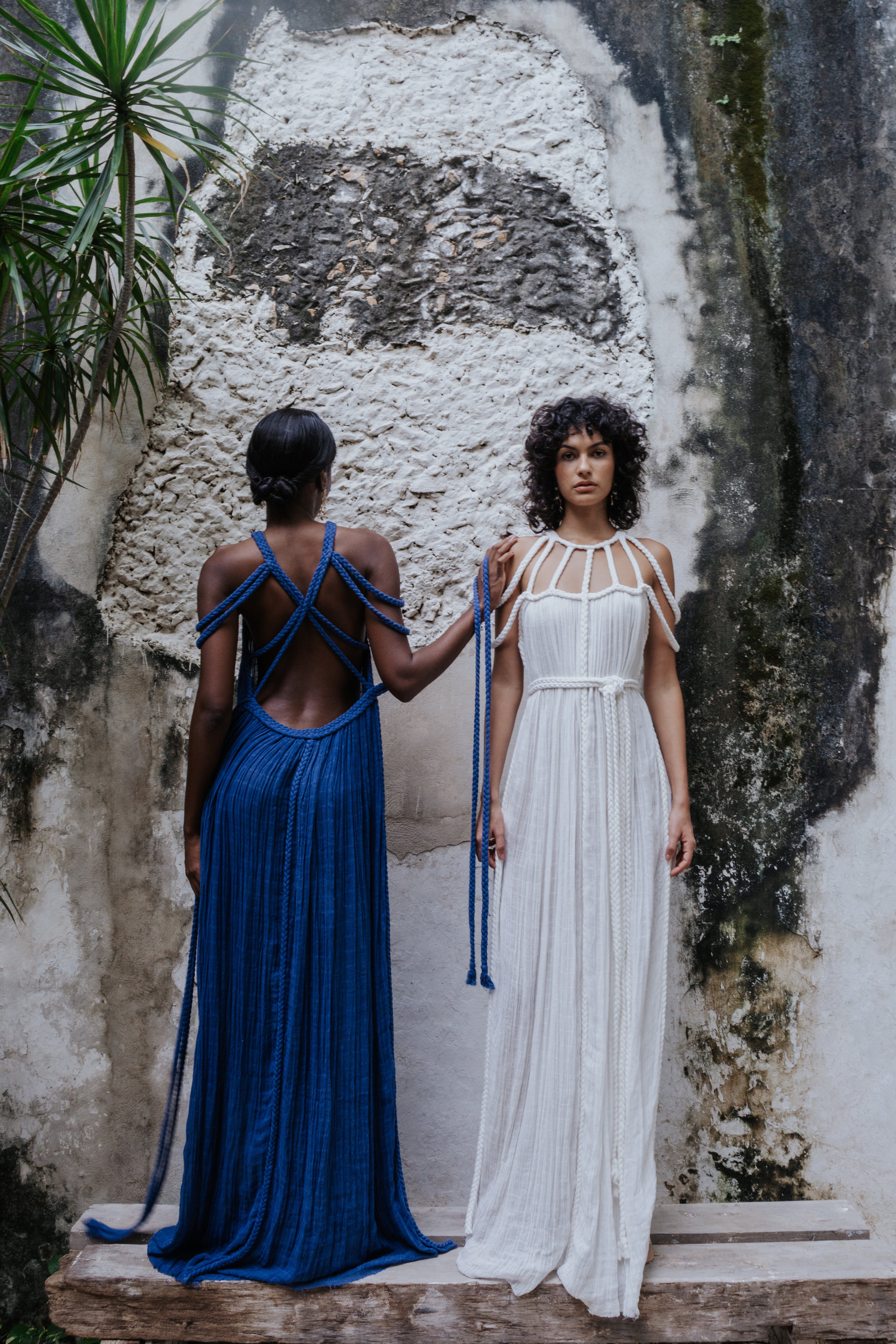 Maxi Robe Severyna tressee blanche