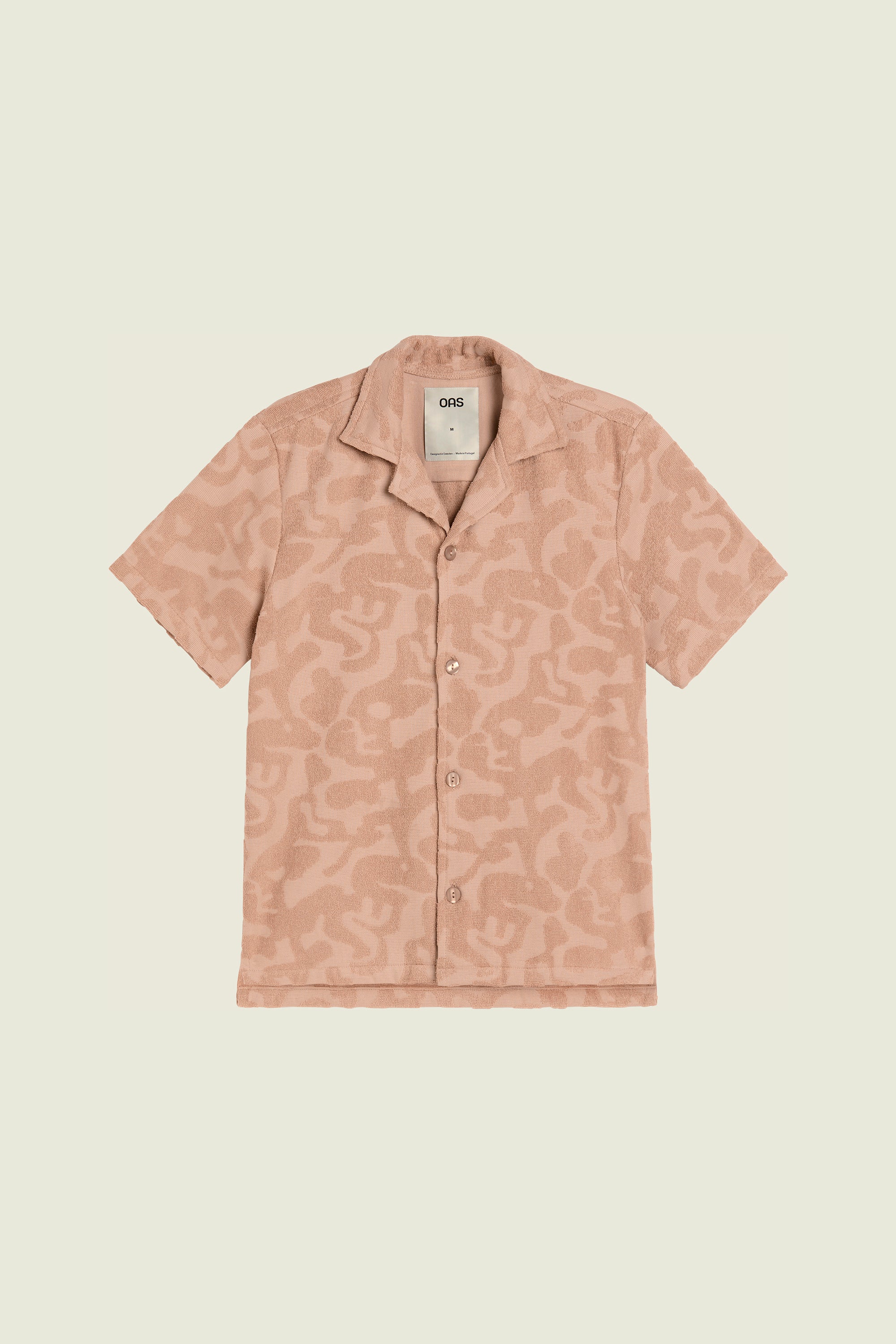 OAS - Chemise manches courtes en éponge Cuba Saumon