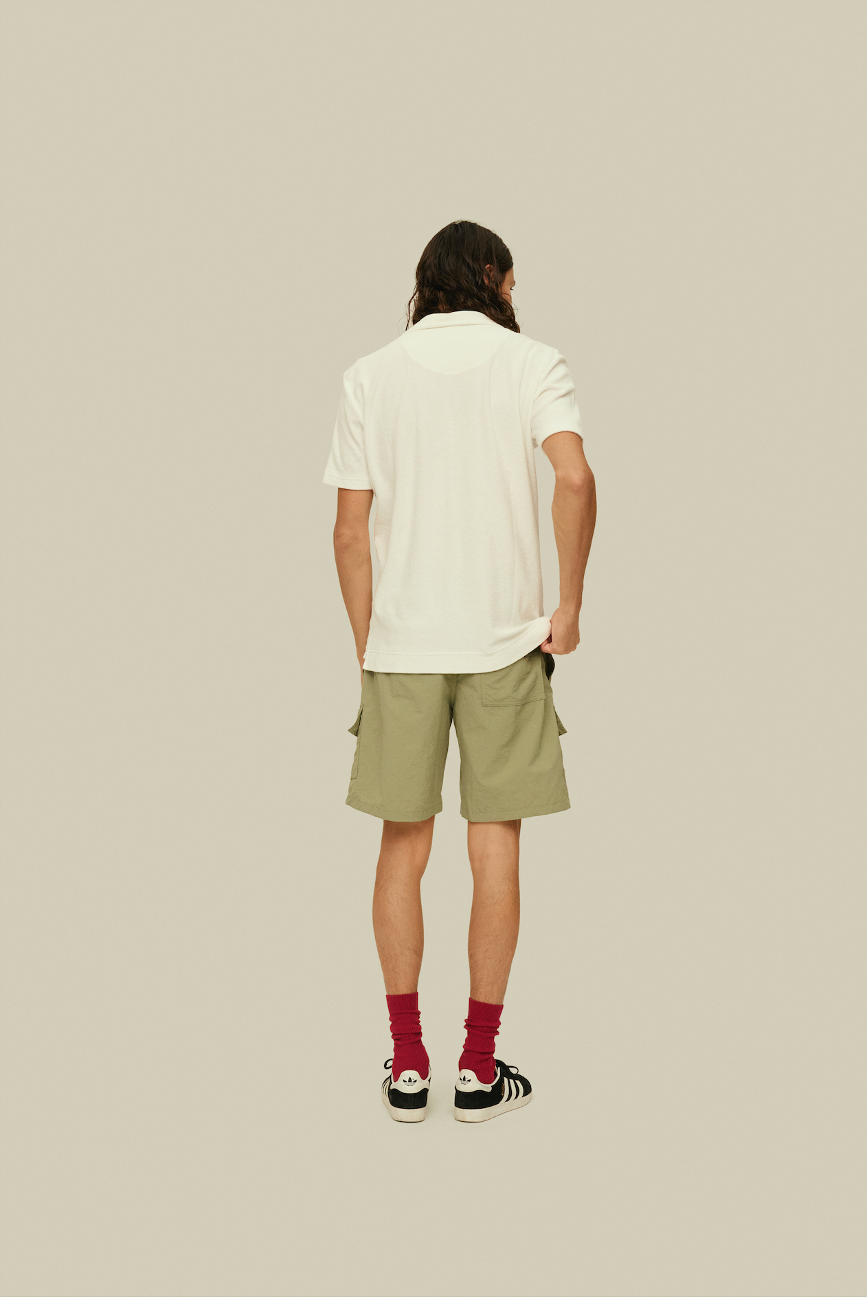 OAS Polo Terry en eponge blanc
