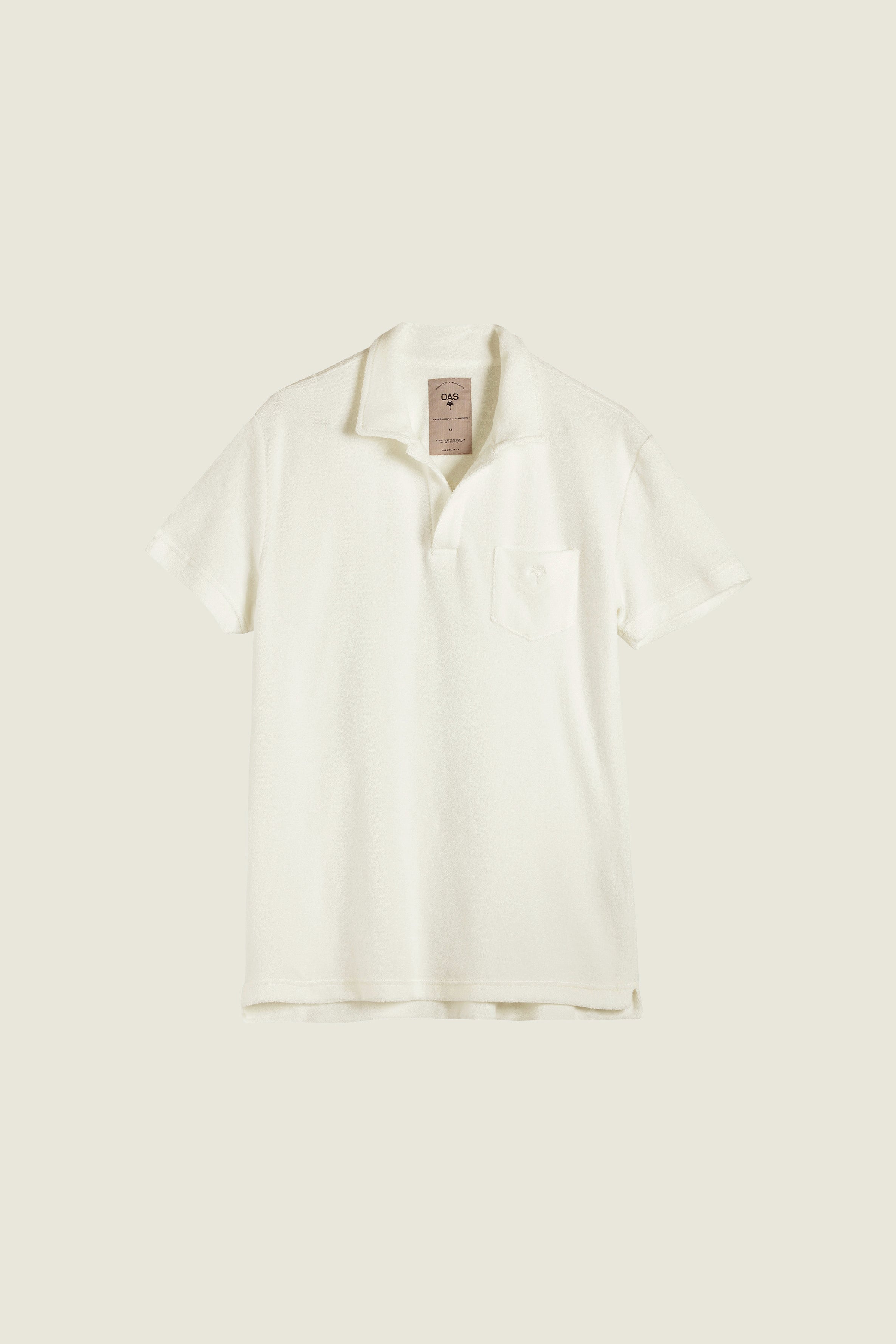 OAS Polo Terry en eponge blanc