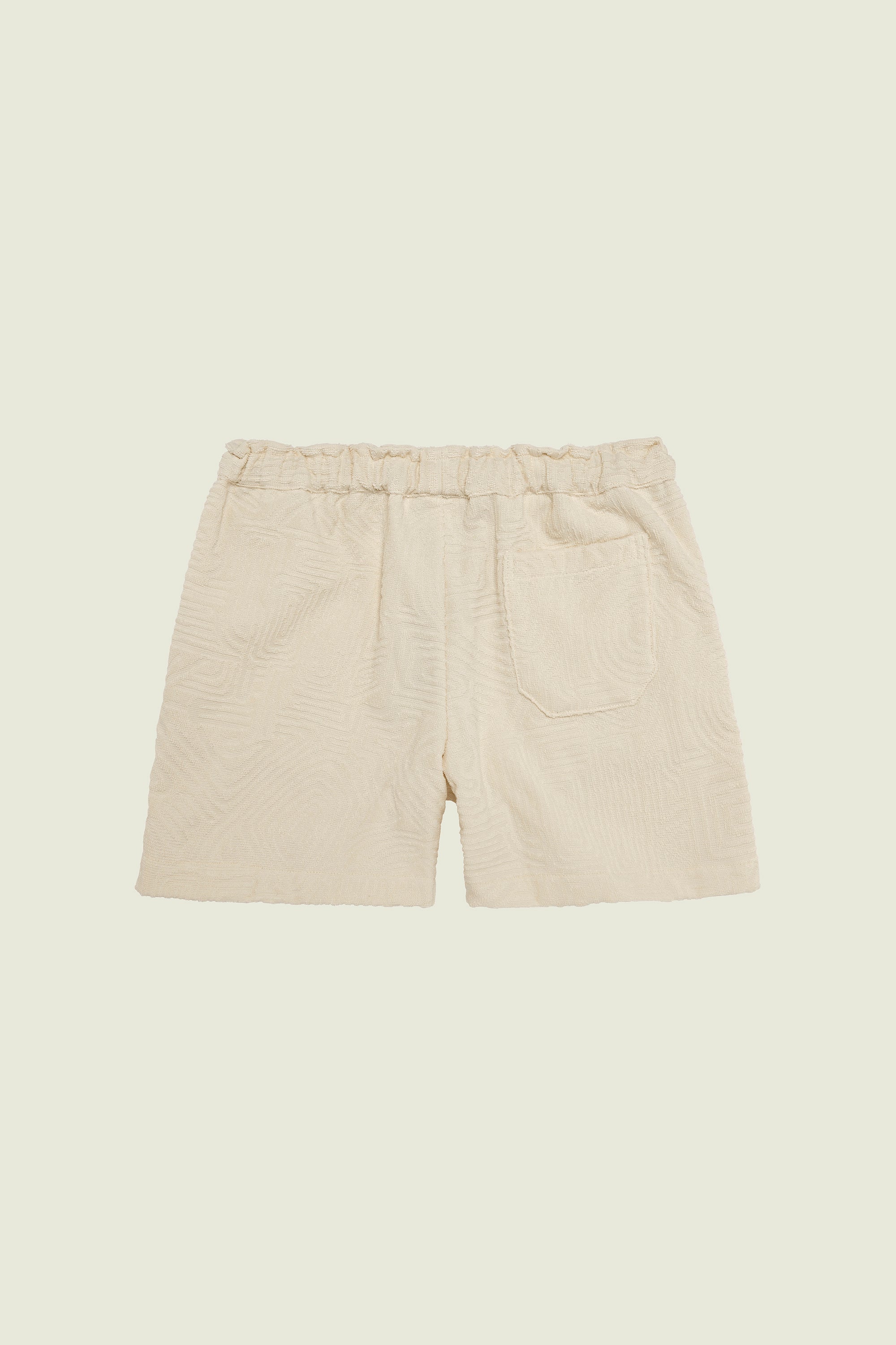 OAS Short Terry texture en eponge creme
