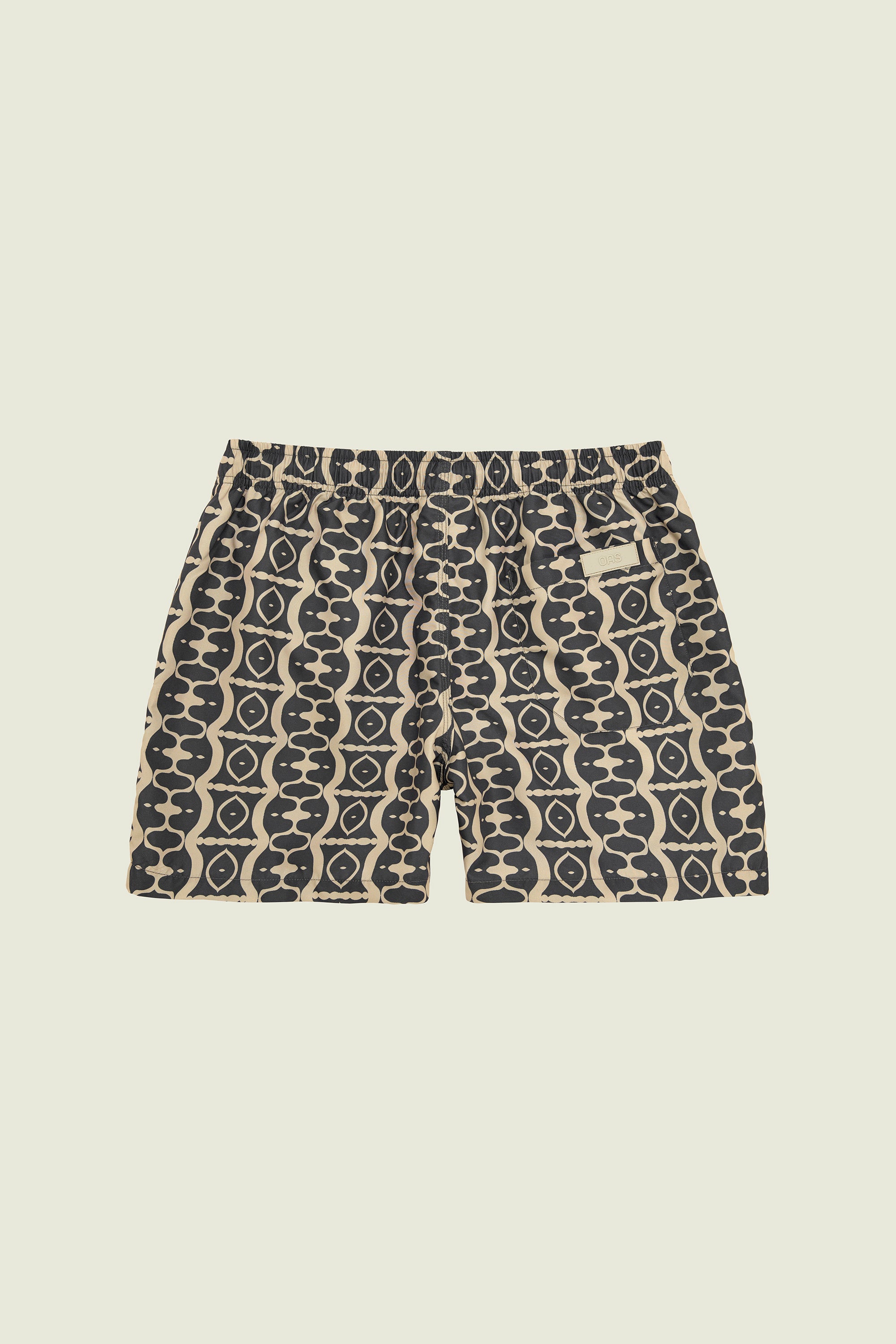 OAS Short de bain Forge Hypnotise noir et ecru