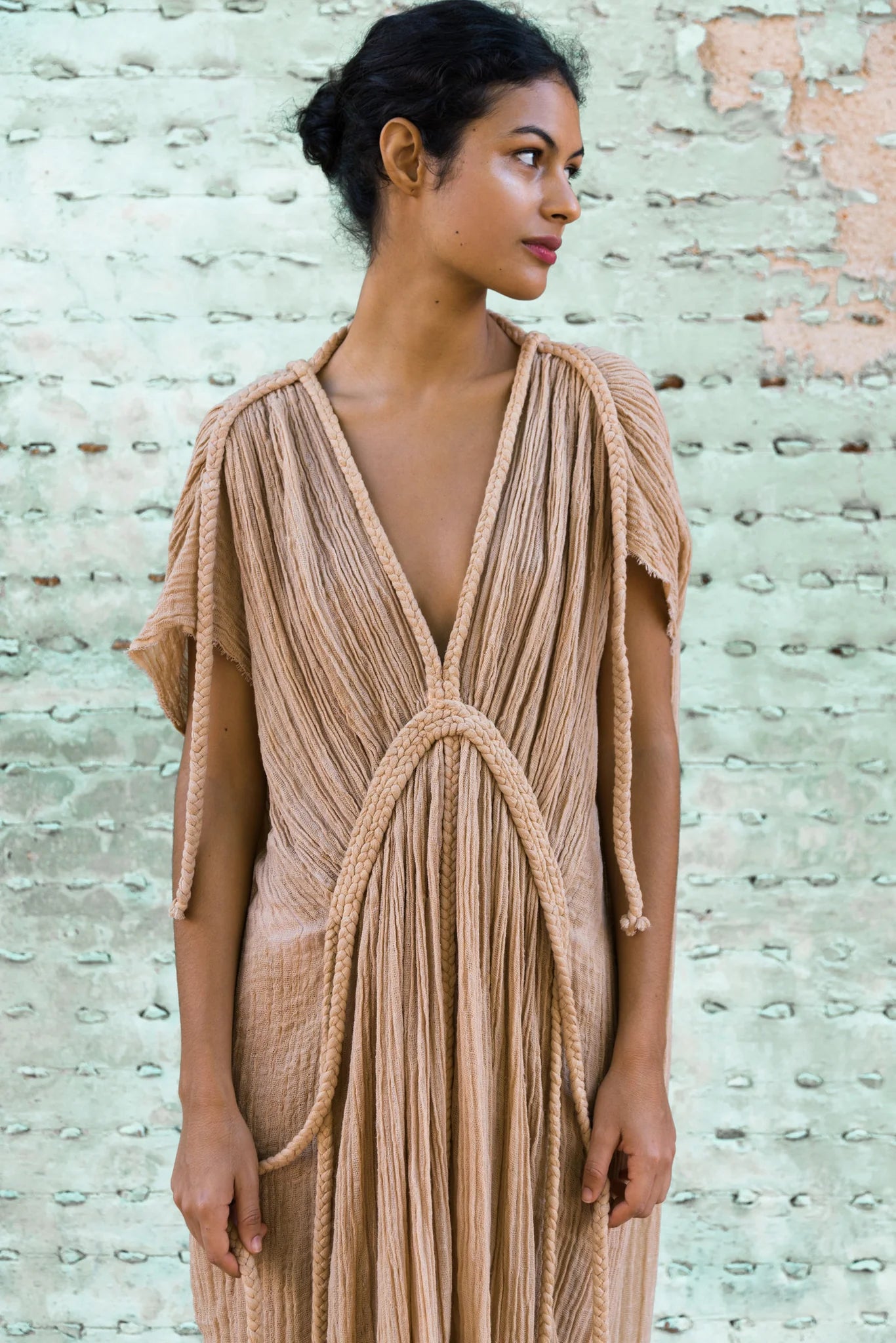 Robe longue dos nu Athena Sable