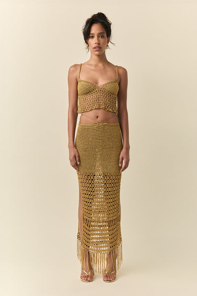 haut Gaia en crochet doré