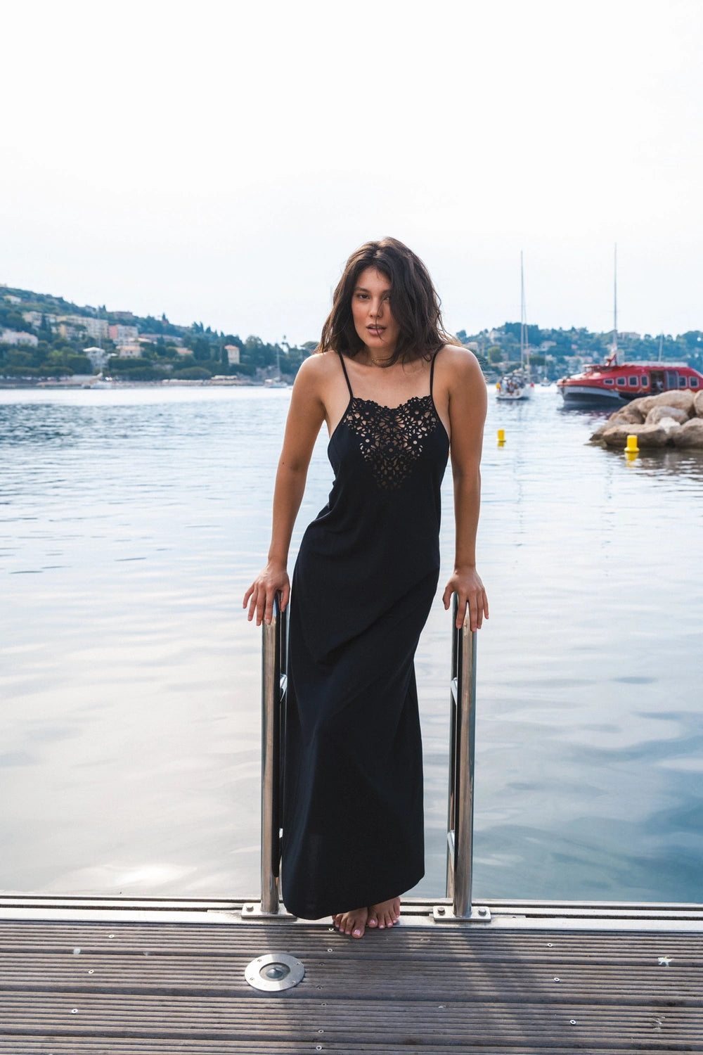 Robe longue Rosalys - Noir